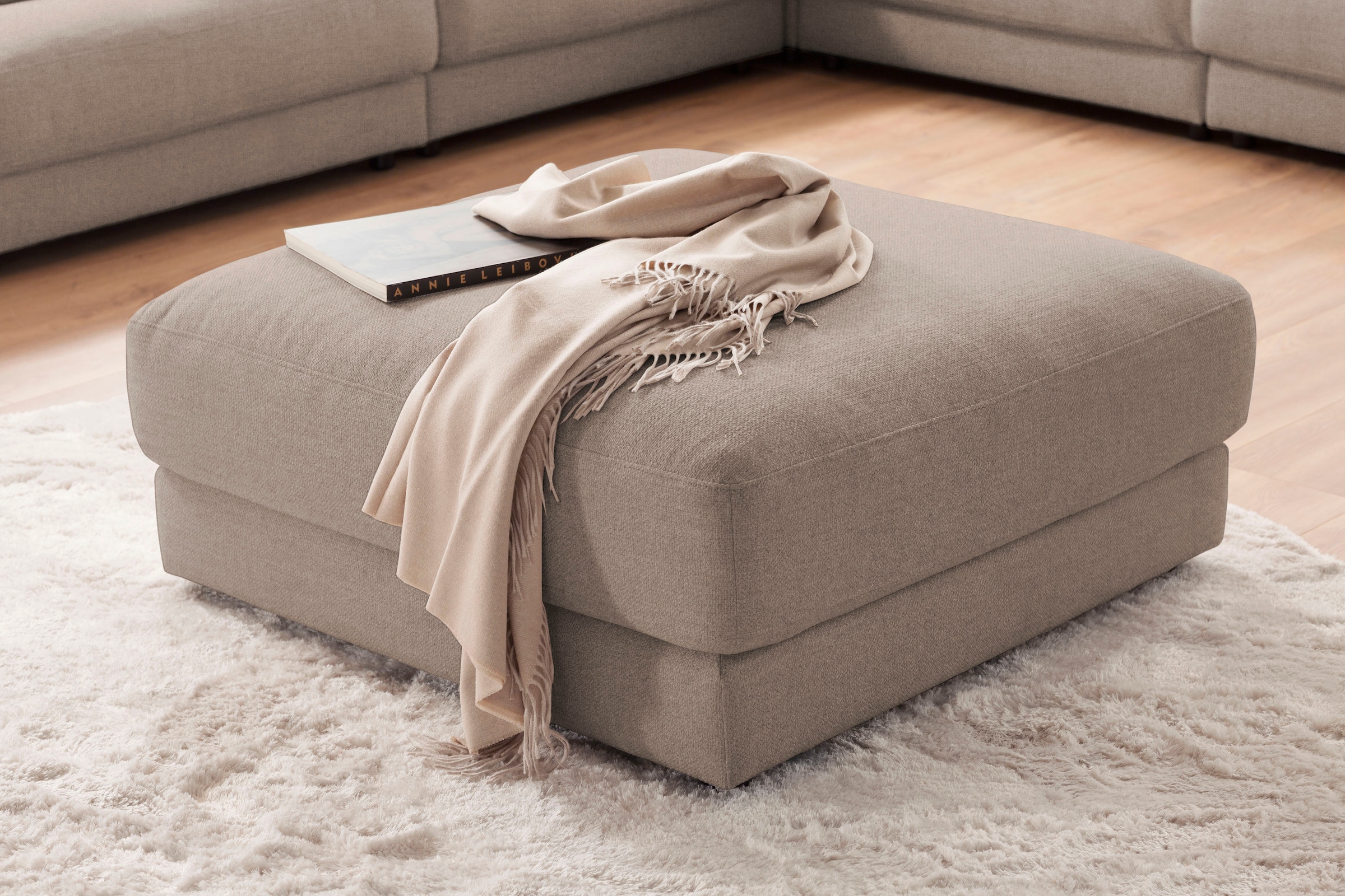 3C Candy Polsterhocker »Enisa II« passend zur Serie "Enisa II", wahlweise mit Flecken-Schutz-Bezug