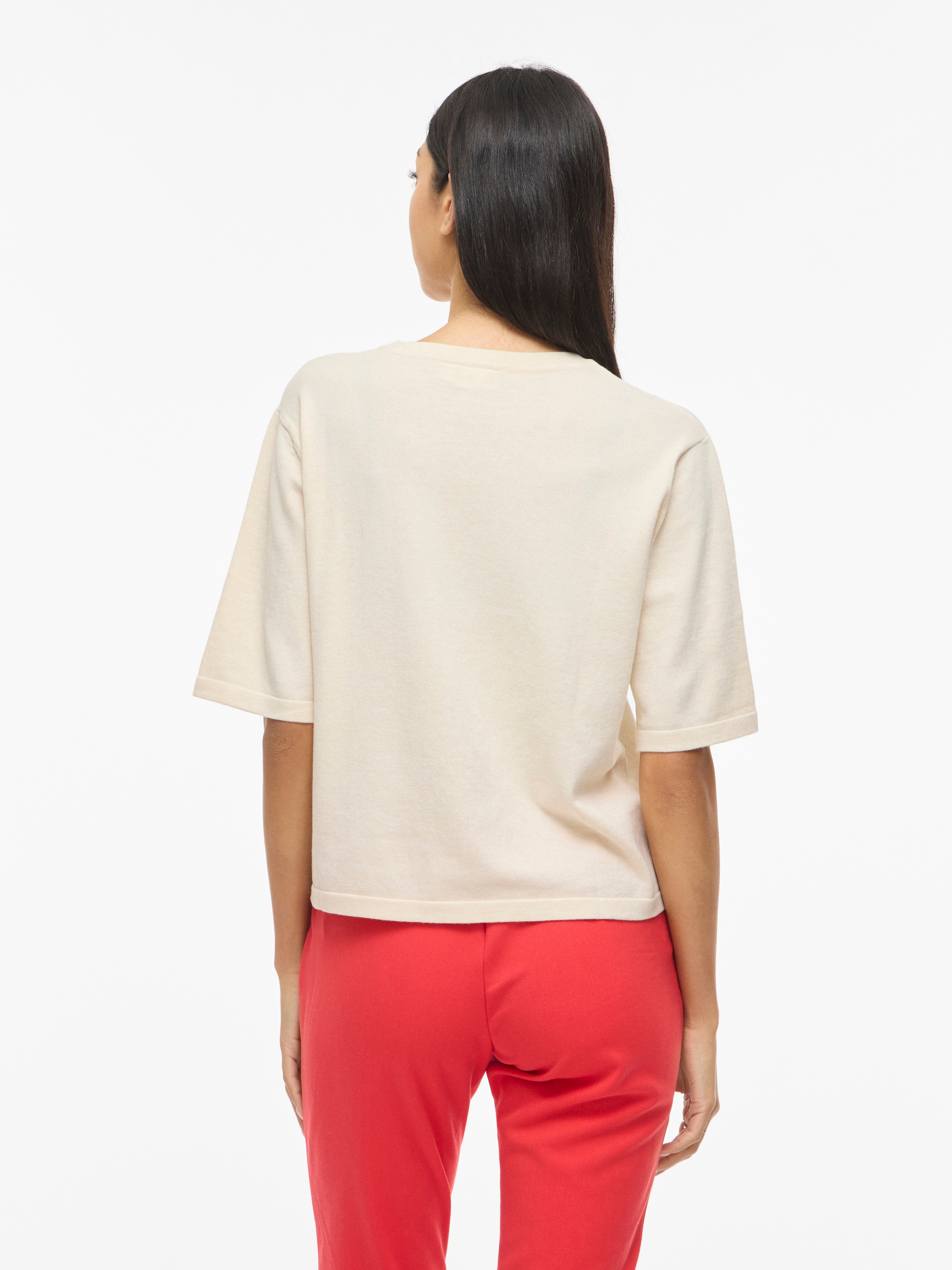 Vila Kurzarmpullover »VIMALU O-NECK 2/4 KNIT TOP-NOOS«