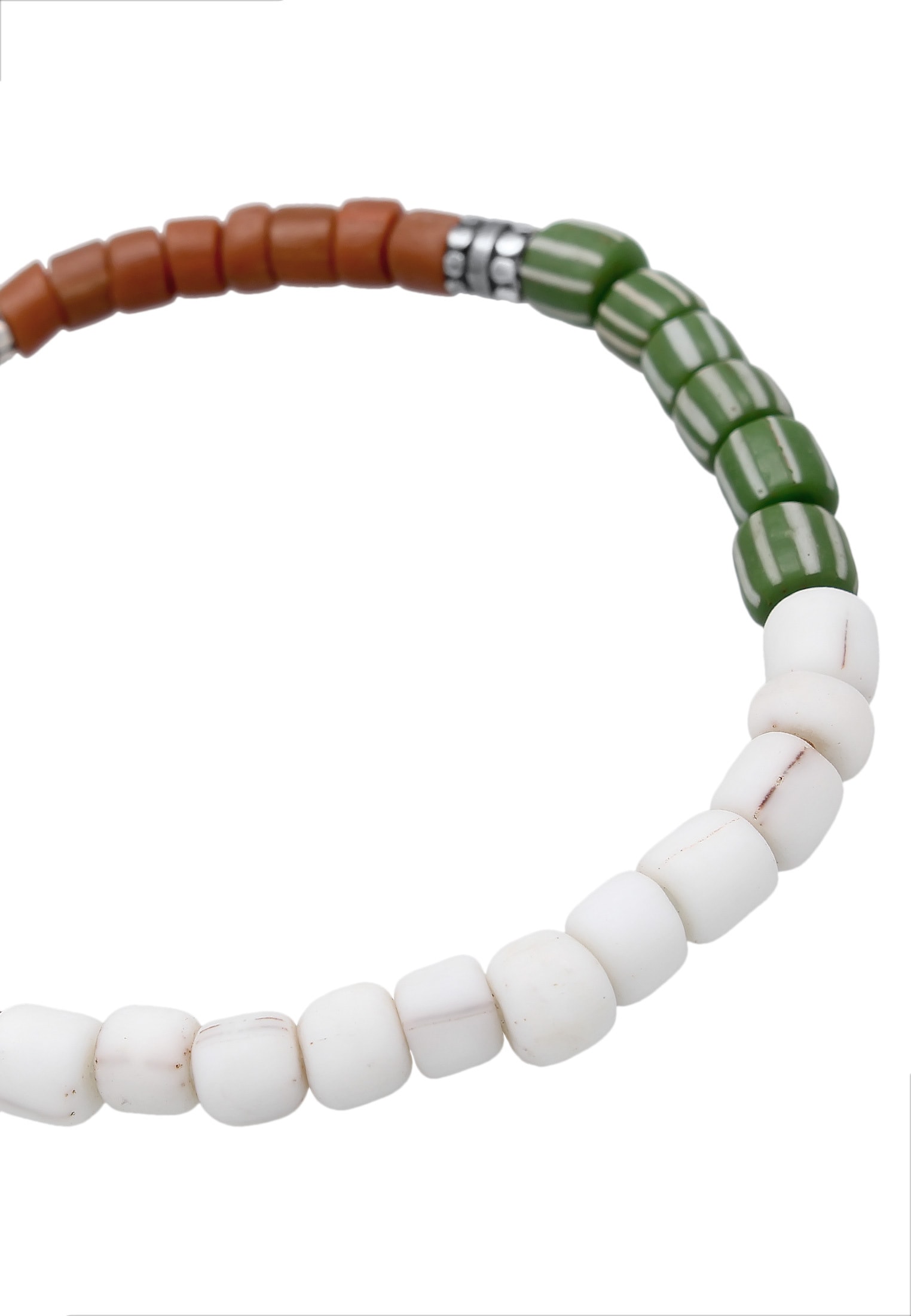 Kuzzoi Armband Weiß-Braun 925 kaufen online Beads Silber« »Glass
