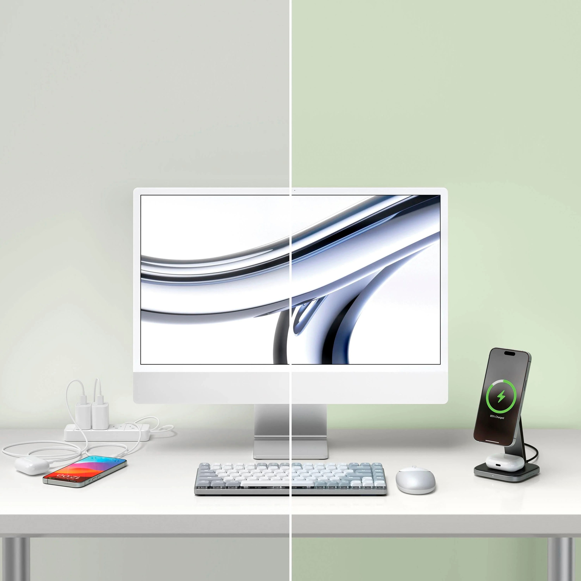 Satechi Smartphone-Ladegerät »2-in-1 Foldable Qi2 Wireless Charging Stand«