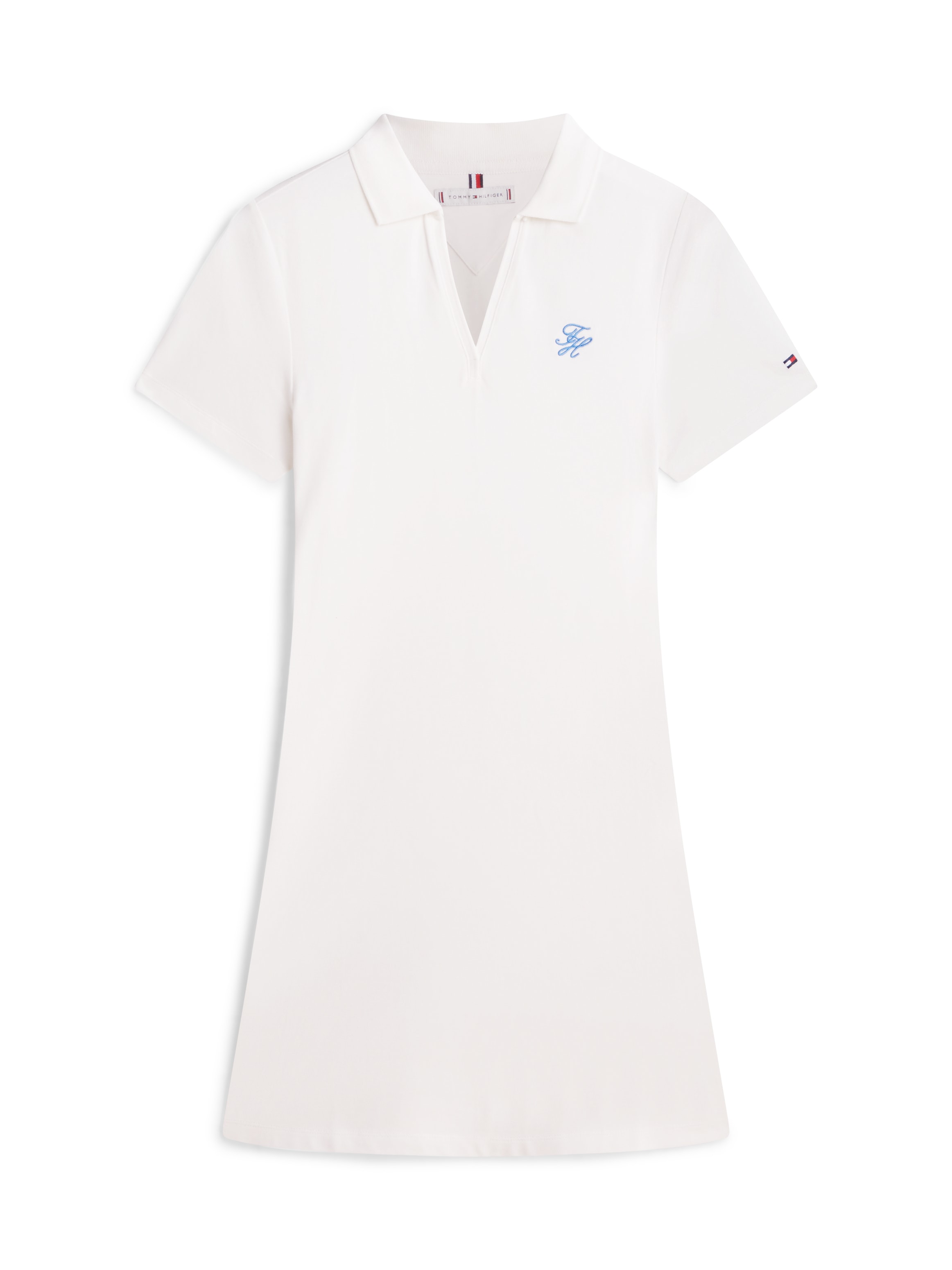 Tommy Hilfiger Polokleid »TH SCRIPT OPEN-NK POLO DRS« mit Knopfleiste