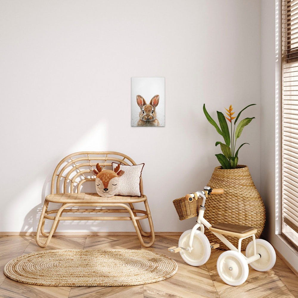 A.S. Création Leinwandbild »Brown Baby Bunny - Wandbild Weiß Braun Keilrahm günstig online kaufen