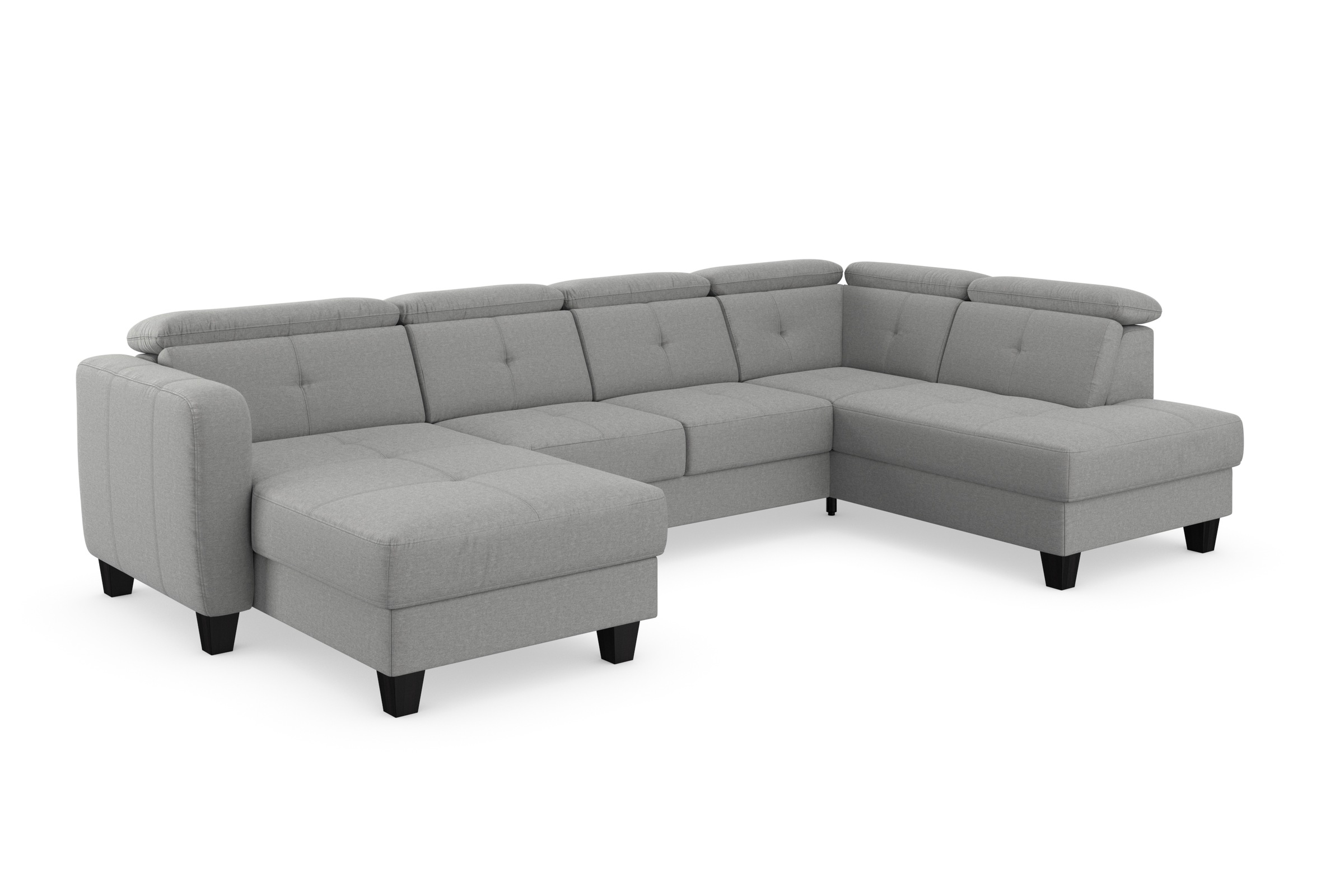 sit&more Wohnlandschaft »Belluci U-Form«, Kopfteilverstellung und Federkern, wahlweise mit Bettfunktion