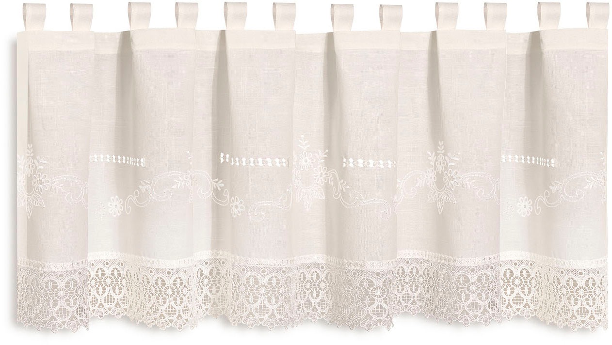 Gerster Scheibengardine »Josef« Schlaufen 1 Stk. tlg. HxB: 45x150, mit Spit günstig online kaufen