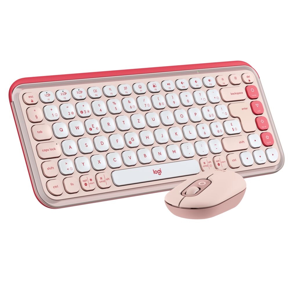 Logitech Tastatur- und Maus-Set »POP ICON COMBO - ROSE - US INT'L - INTNL-973«