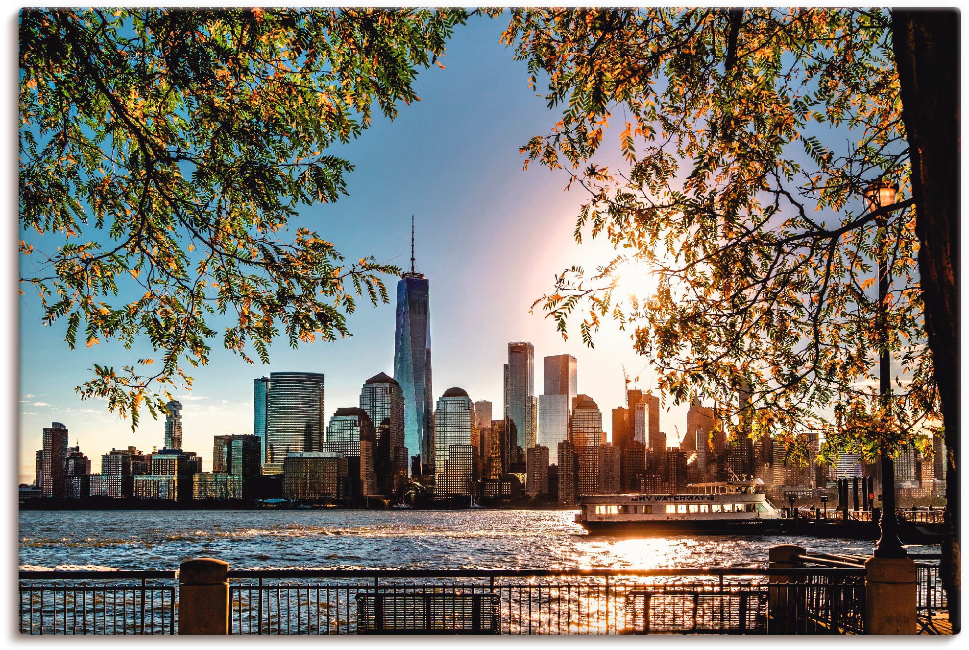 Artland Wandbild »Sonnenaufgang über New York« Amerika 1 Stk. tlg. als Alub günstig online kaufen