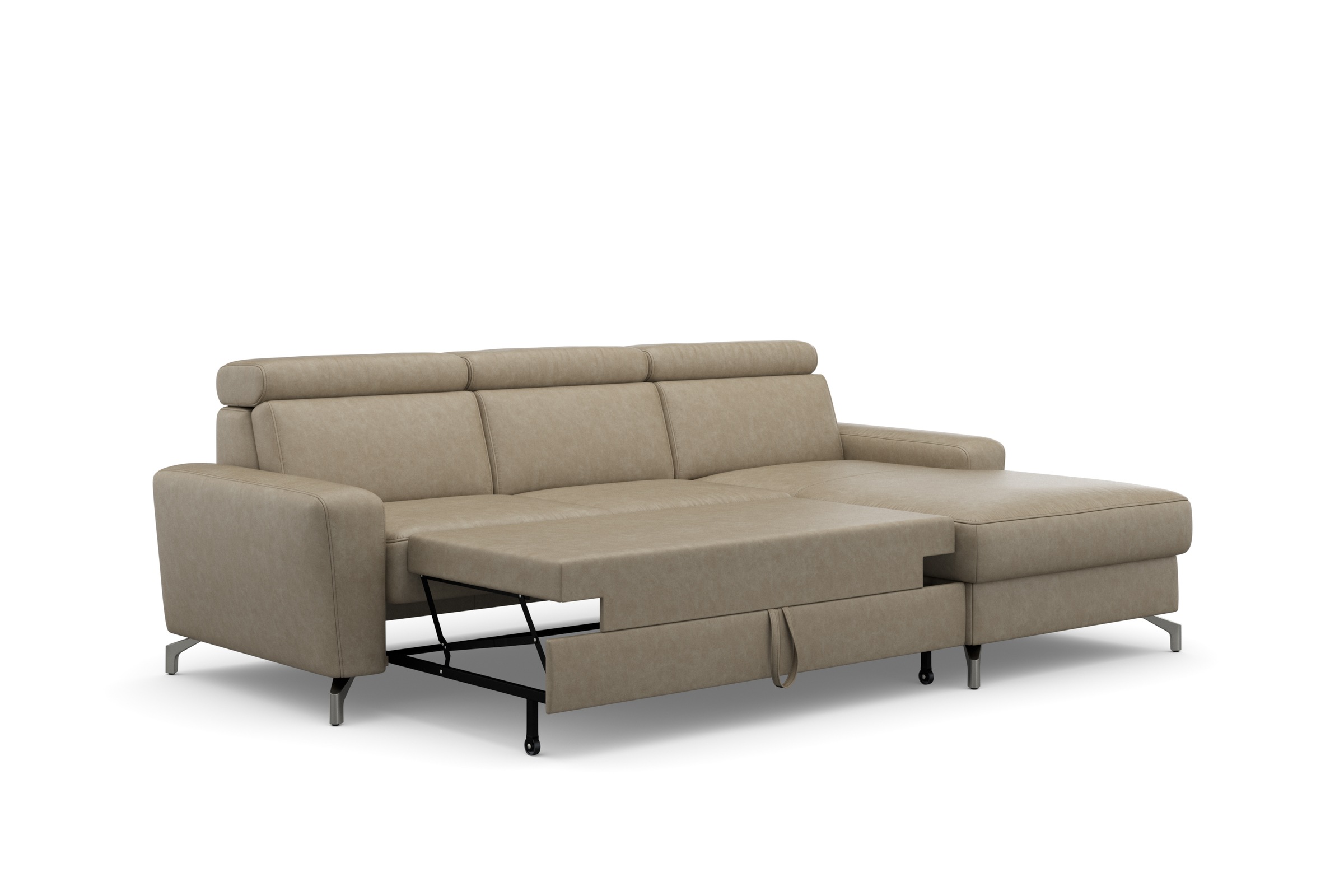 sit&more Ecksofa »Scarlett L-Form«, inklusive Kopfteilverstellung, wahlweise mit Bettfunktion, Bettkasten
