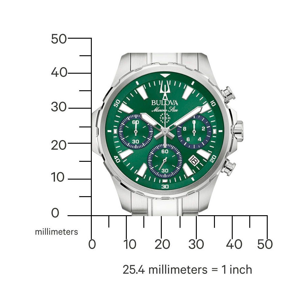 Bulova Chronograph »Marine Star Series B« Quarzuhr, Armbanduhr, Herrenuhr, Edelstahlarmband, analog