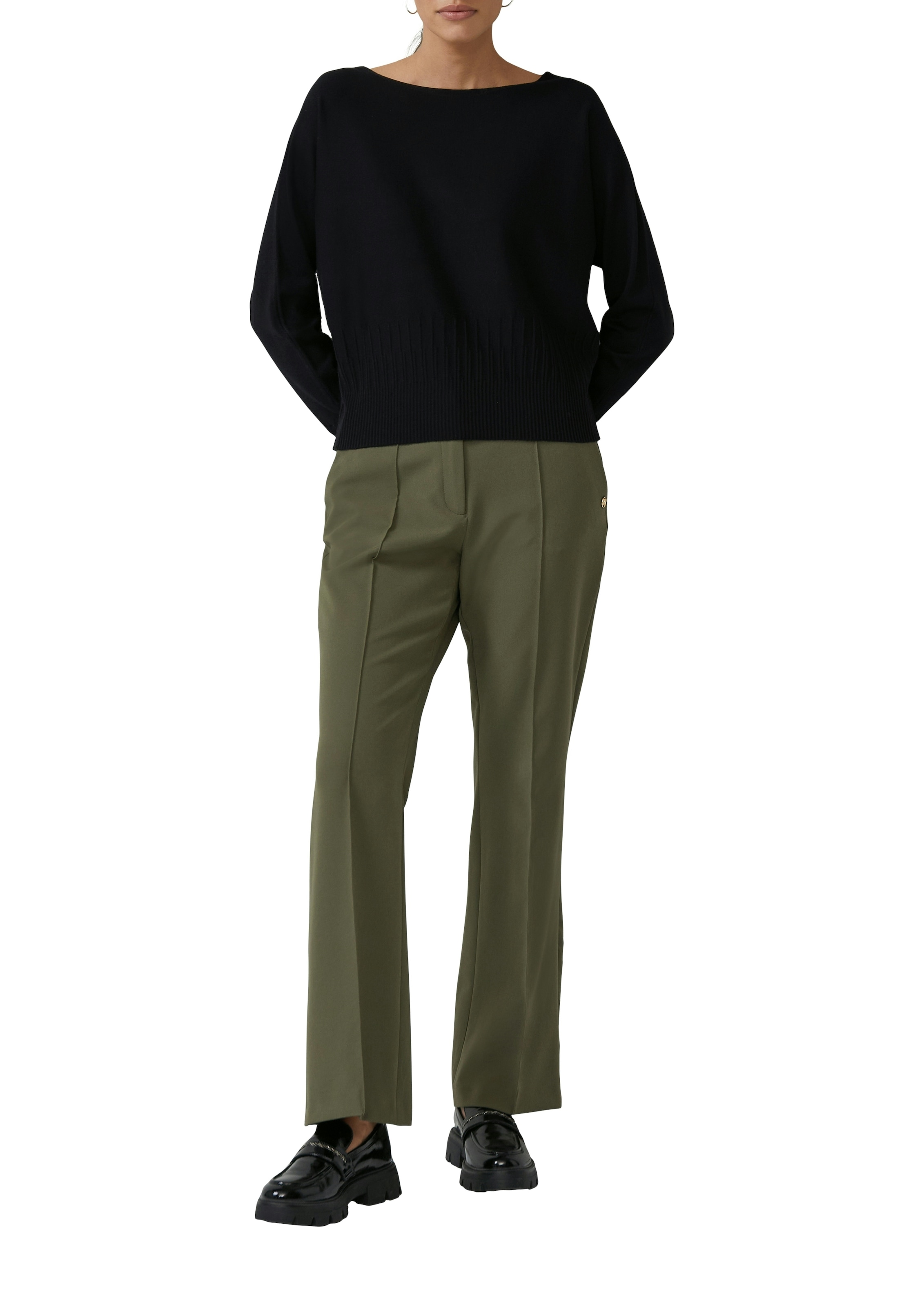 s.Oliver BLACK LABEL Strickpullover mit Fledermausärmeln