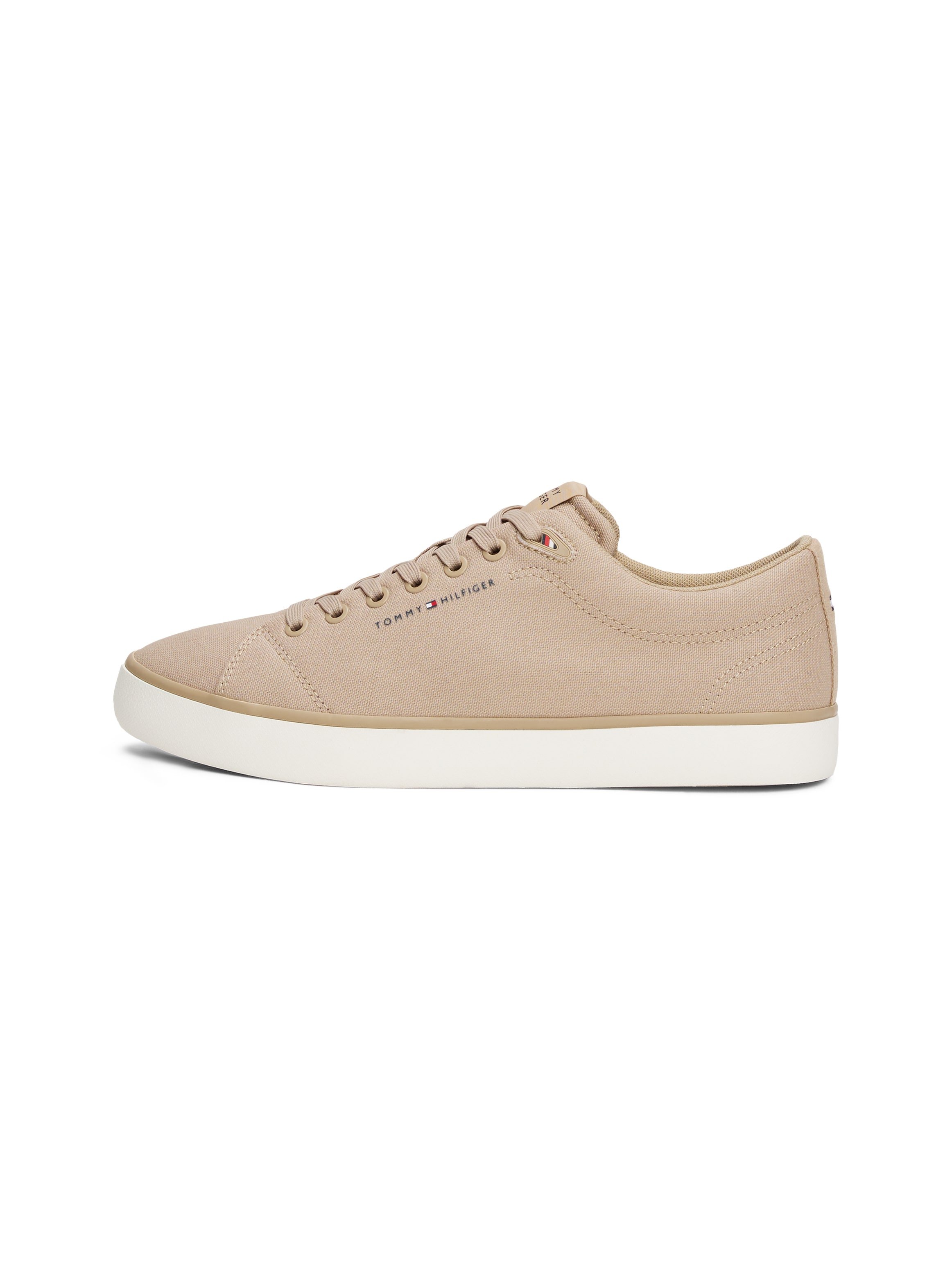 Tommy Hilfiger Sneaker »TH HI VULC LOW CORE CANVAS«, Freizeitschuh, Halbschuh, Schnürer mit weich gepolstertem Schaftrand