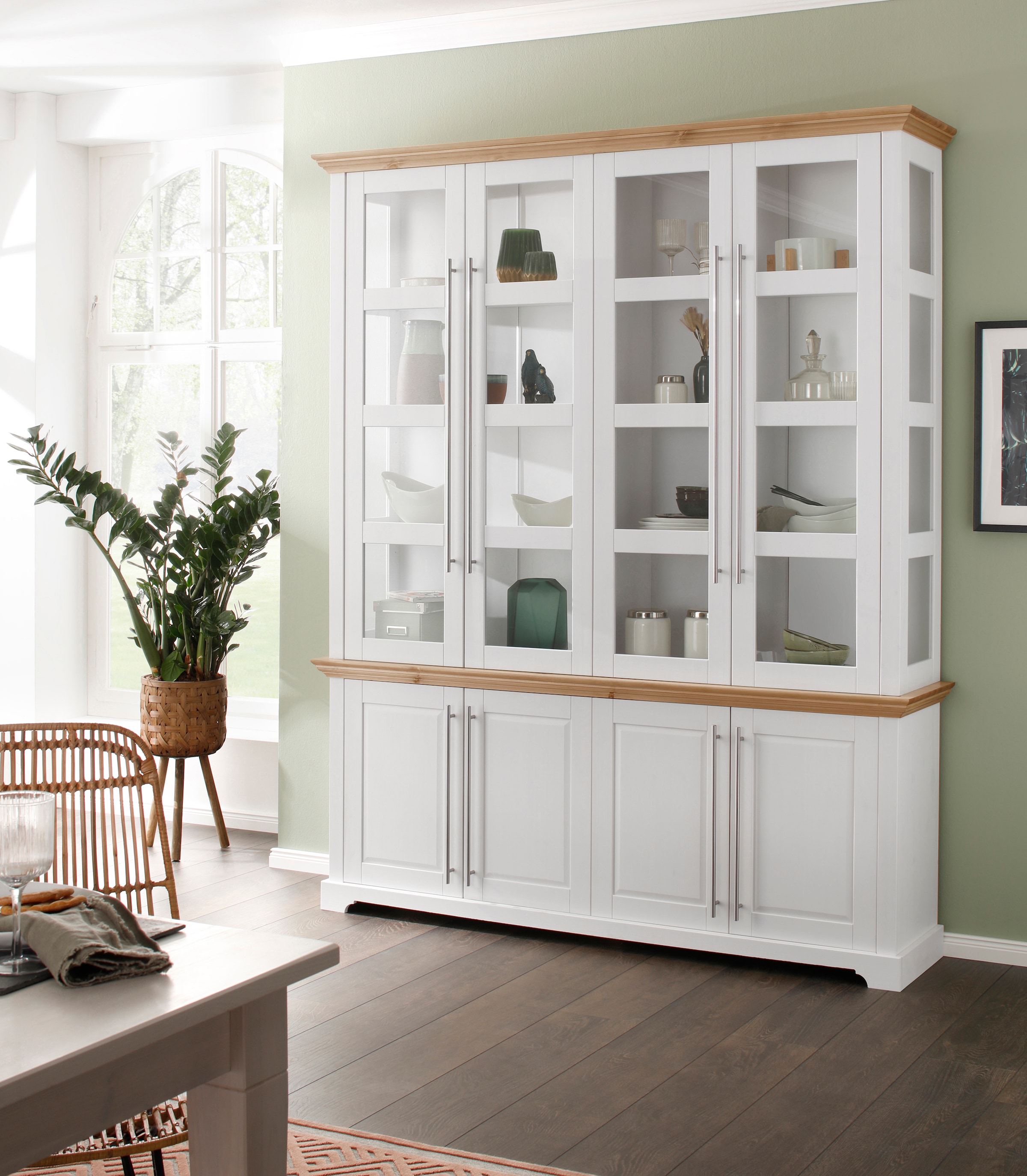 Home affaire Vitrine »Meliss« aus massiver Kiefer, FSC® zertifiziert, Breit günstig online kaufen