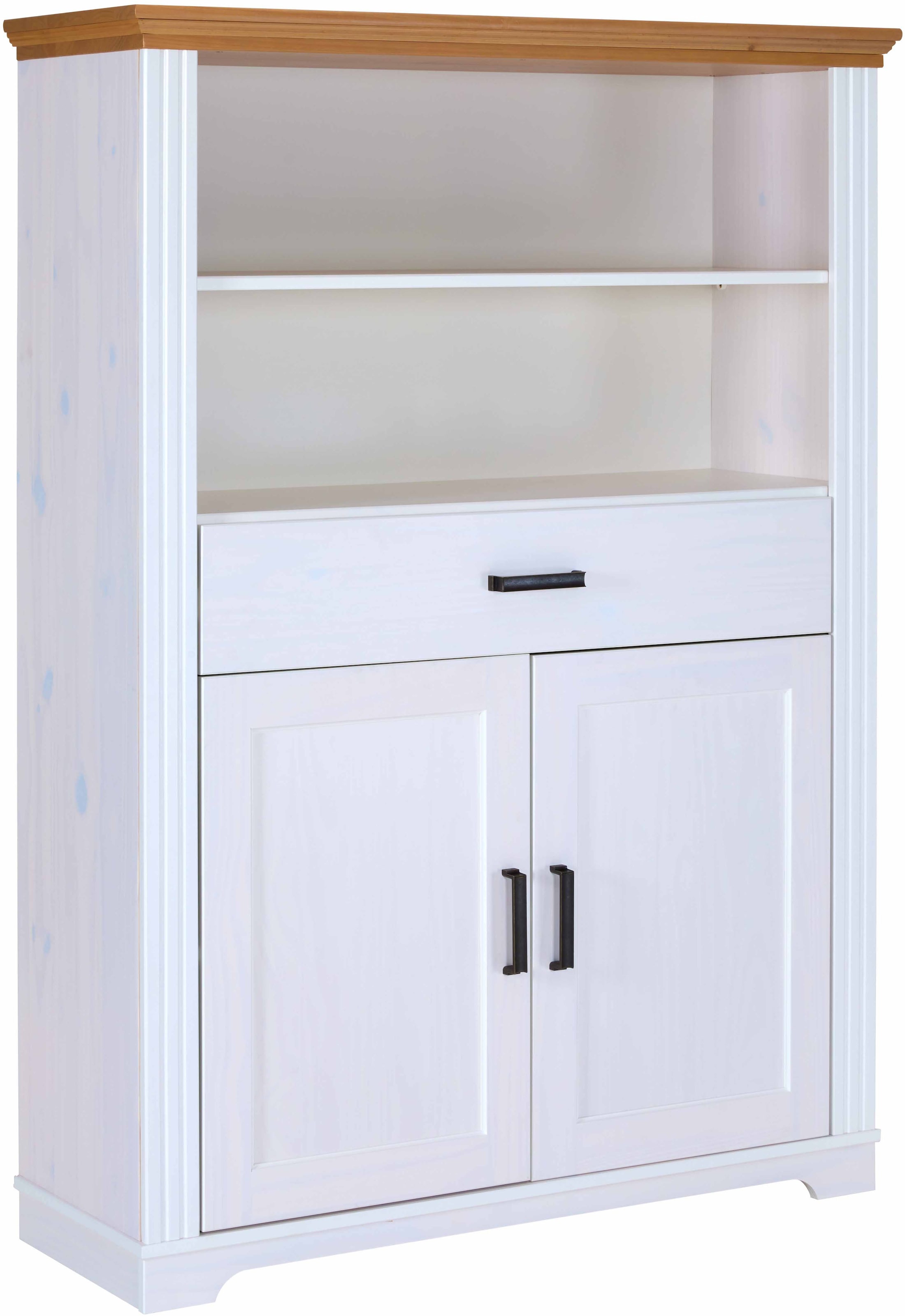 Inter Link Highboard »Highboard Maluno« 1 Stk. tlg. Kiefer Massiv, Soft-Close, Stauraum, BxTxH: ca. 117,2 x 41 x 163 cm