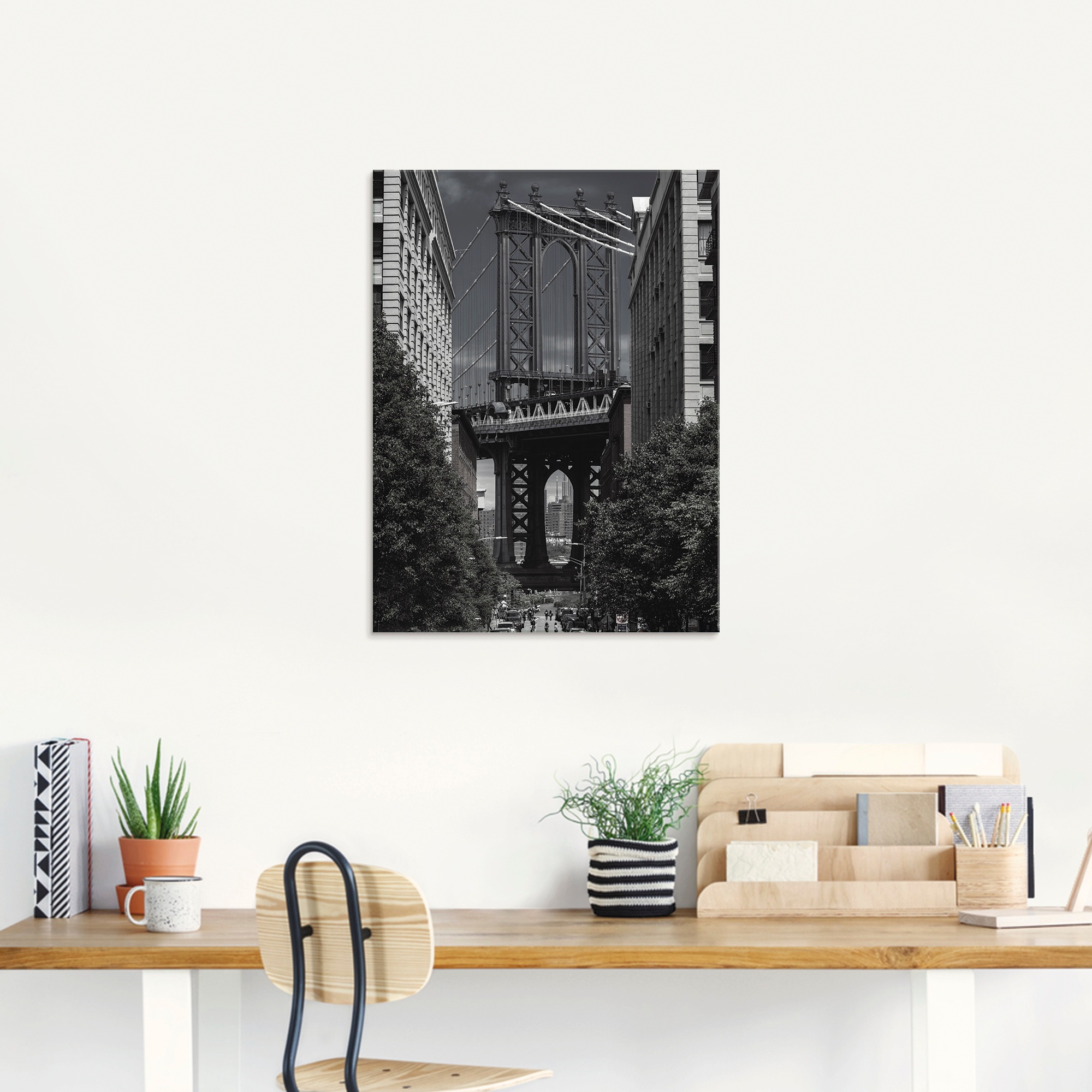 Artland Glasbild »New York Manhattan Bridge II«, Amerika, (1 St.), in versc günstig online kaufen