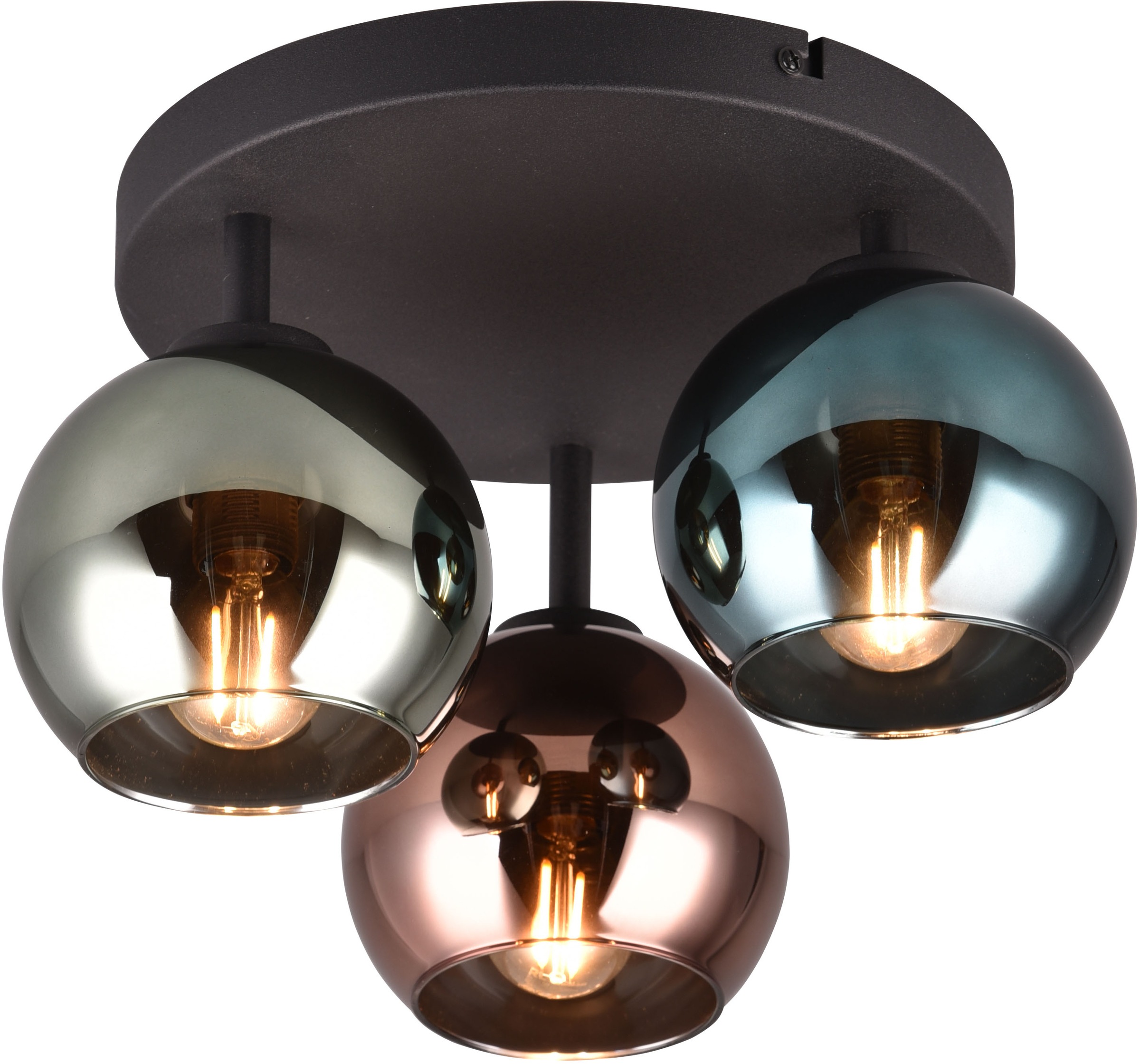 REALITY Leuchten Deckenleuchte »SHELDON, Deckenlampe 3-flammig exkl 3x E14 günstig online kaufen