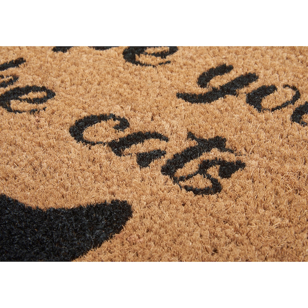 HANSE Home Fußmatte »Mix Mats Kokos Cat Fan«, rechteckig, Kokos, Schmutzfangmatte, Outdoor, Rutschfest, Innen, Kokosmatte, Flur