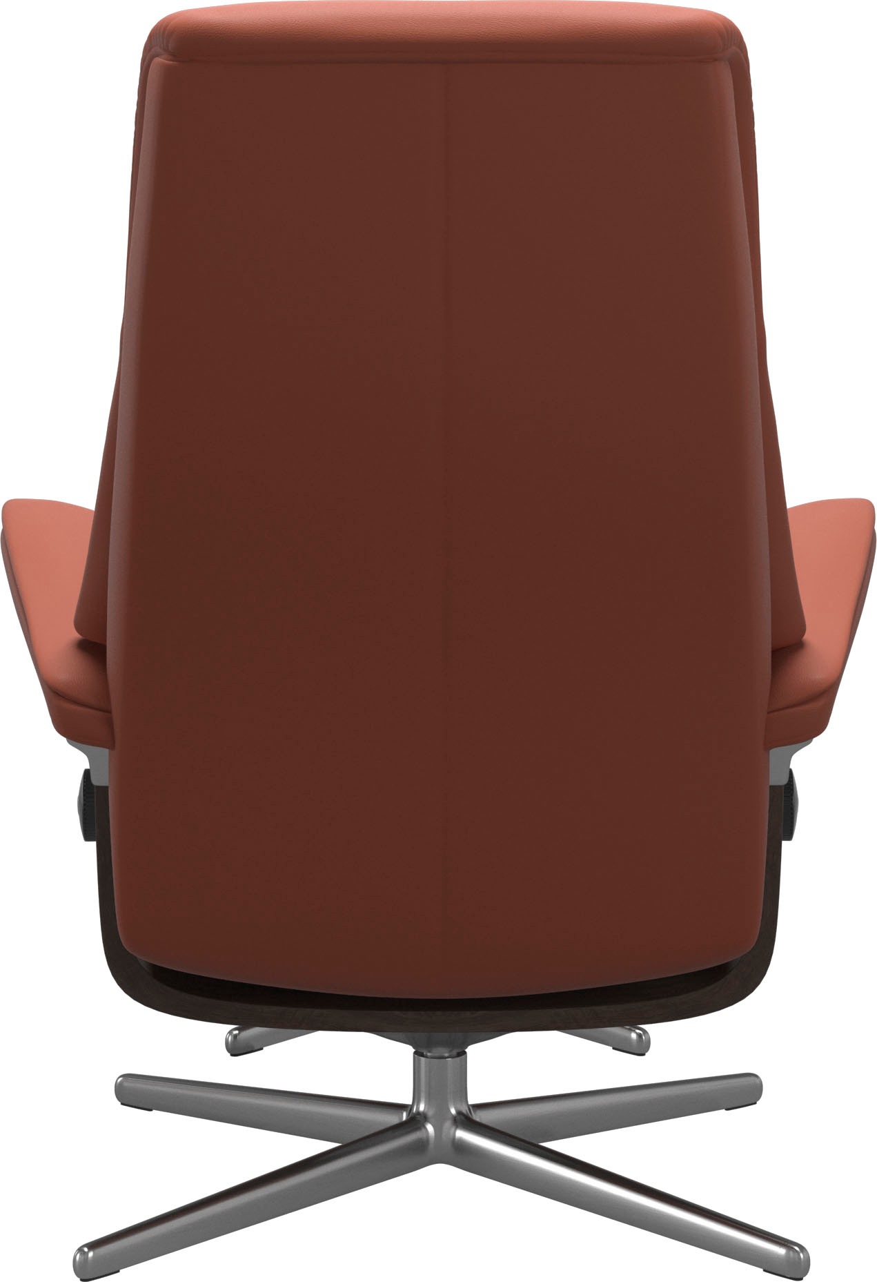 Stressless® Relaxsessel »View«, (Set, Relaxsessel mit Hocker), mit Hocker, mit Cross Base, Größe S, M & L, Holzakzent Wenge