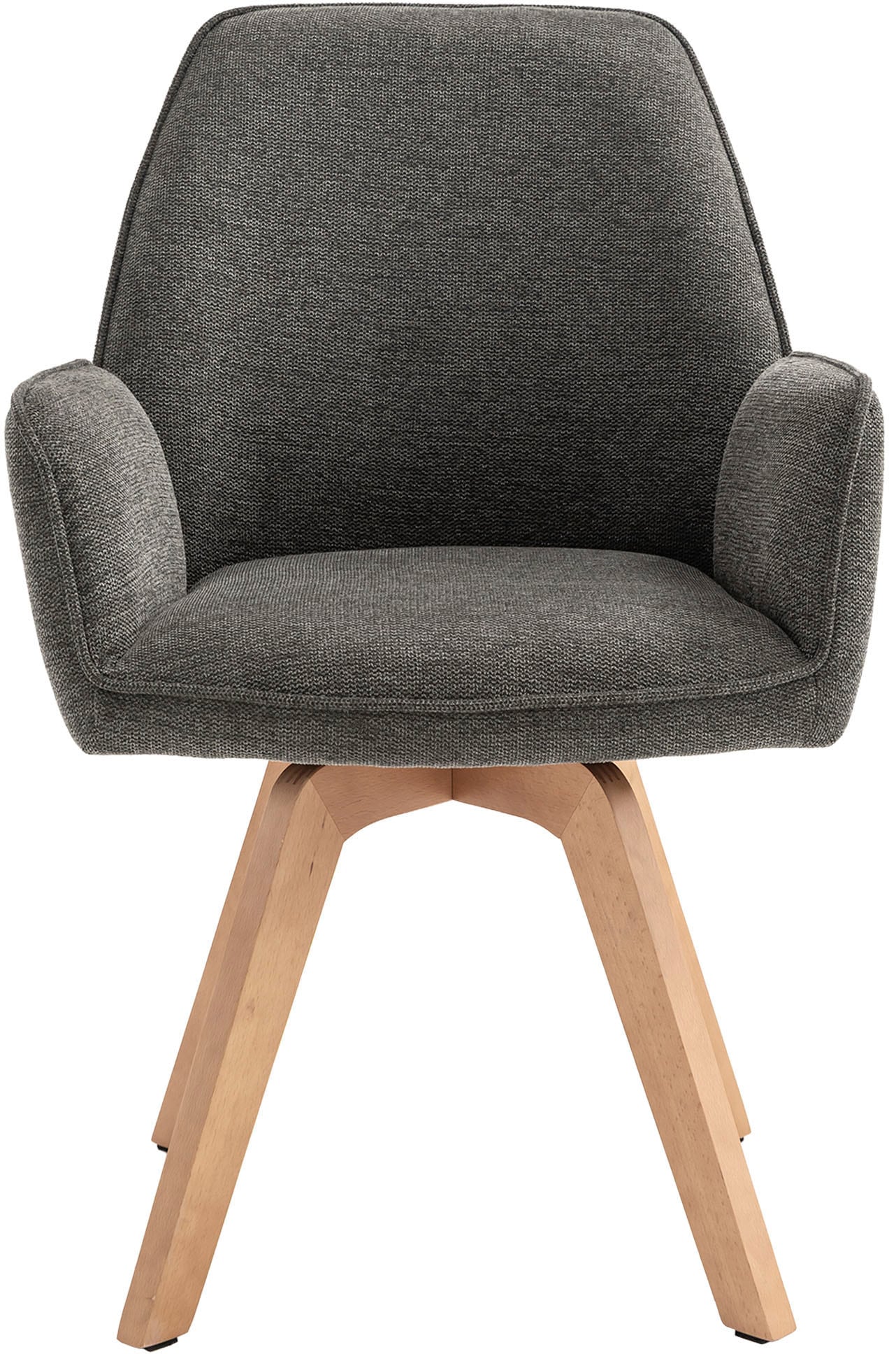 byLIVING Esszimmerstuhl »Tony« (Set) 2 Stk.mit Massivholzgestell eichefarbig, 360 Grad drehbar, hoher Sitzkomfort