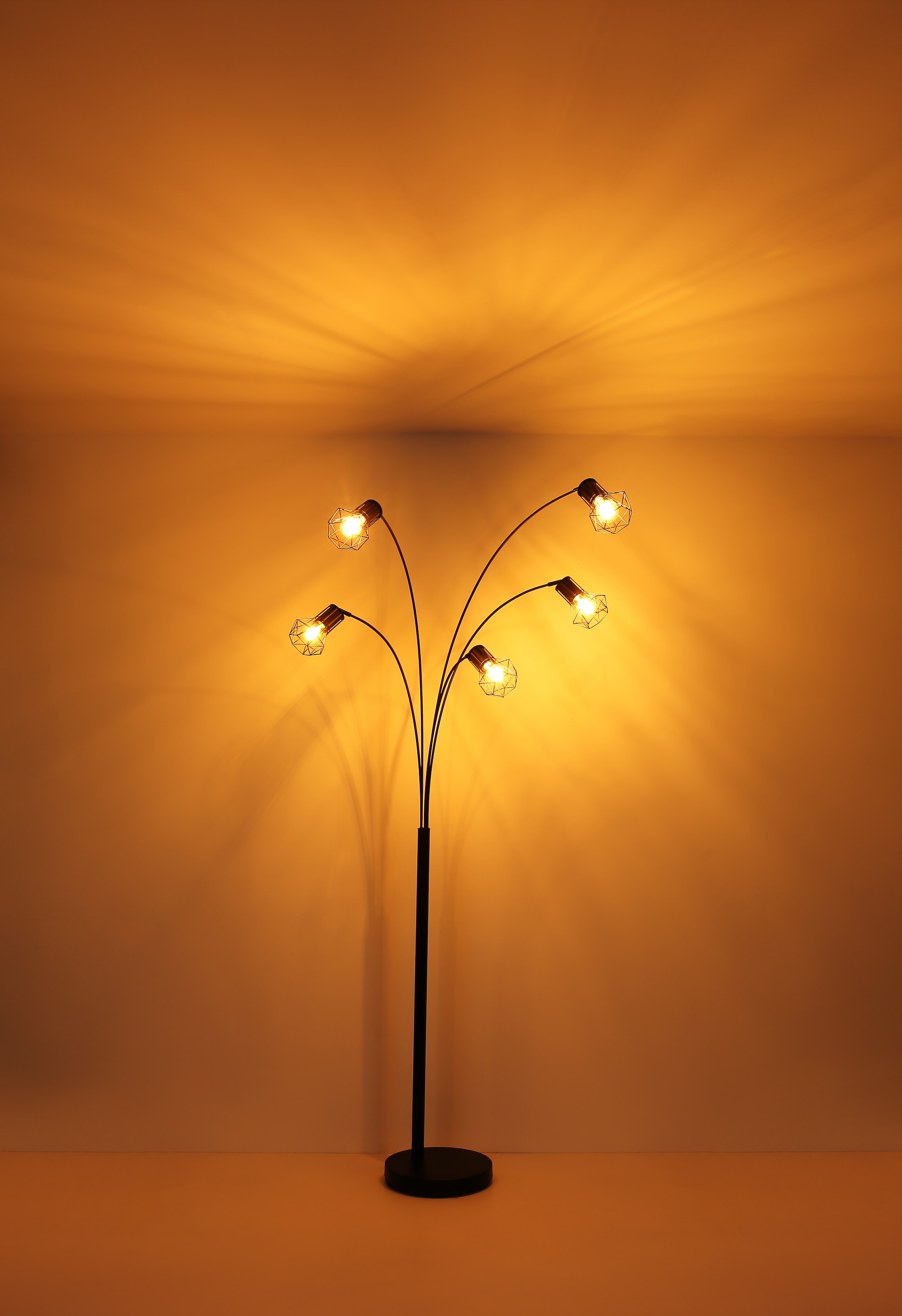 GLOBO LIGHTING Stehlampe »PRISKA« E27 1 Stk. Stehlampe Wohnzimmer Schlafzimmer Flur Design-Leuchte