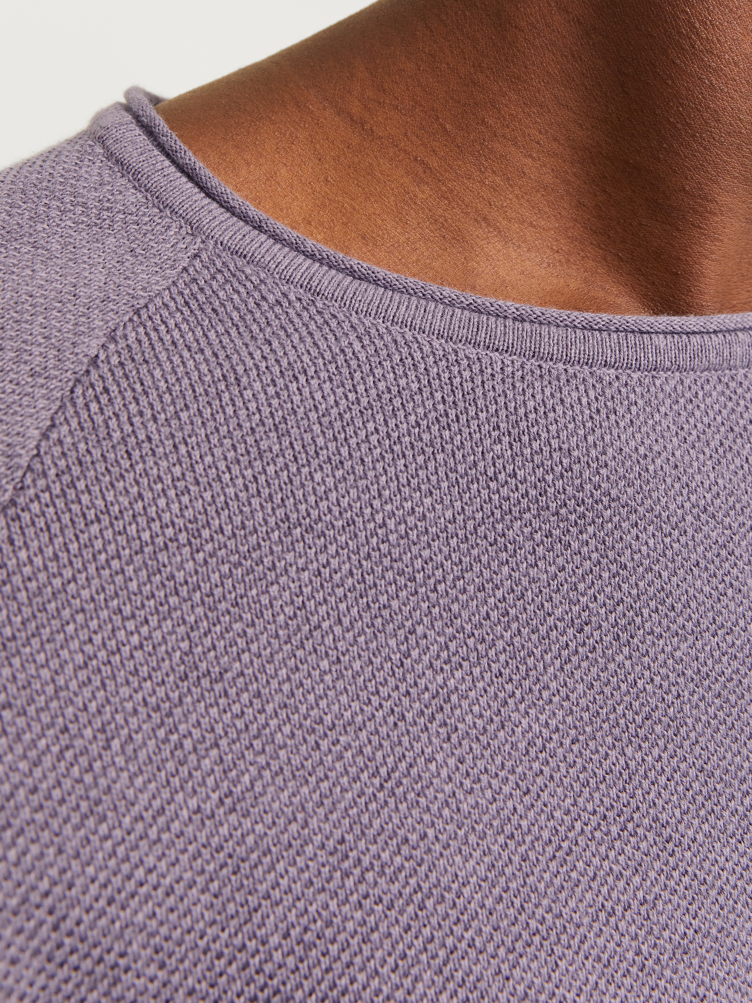 Jack & Jones Rundhalspullover »JJEHILL KNIT CREW NECK NOOS«, aus Strukturstrick