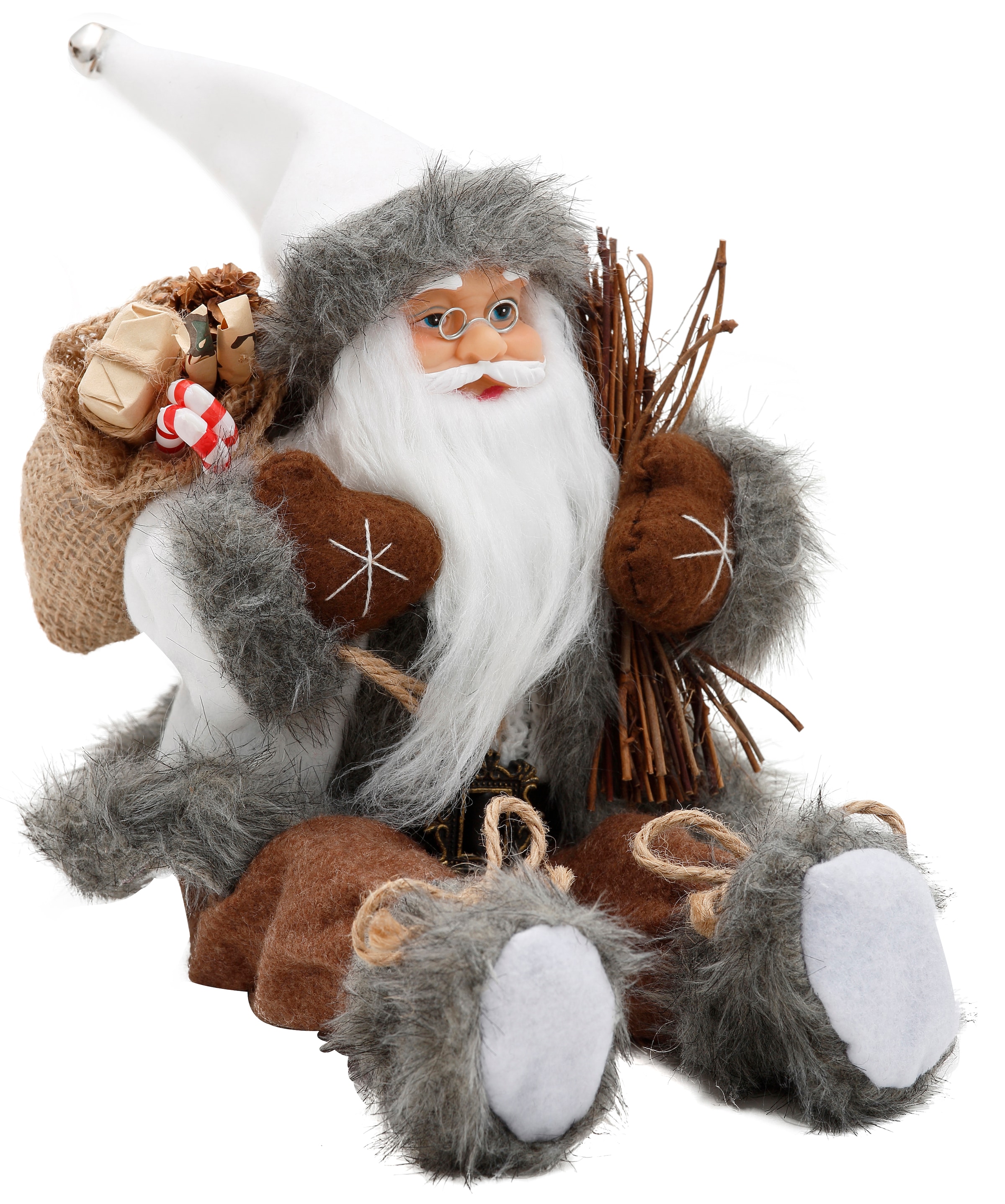 HOSSNER - HOMECOLLECTION Weihnachtsmann bestellen cm 30 auf sitzend, »Weihnachtsdeko«, Raten Höhe