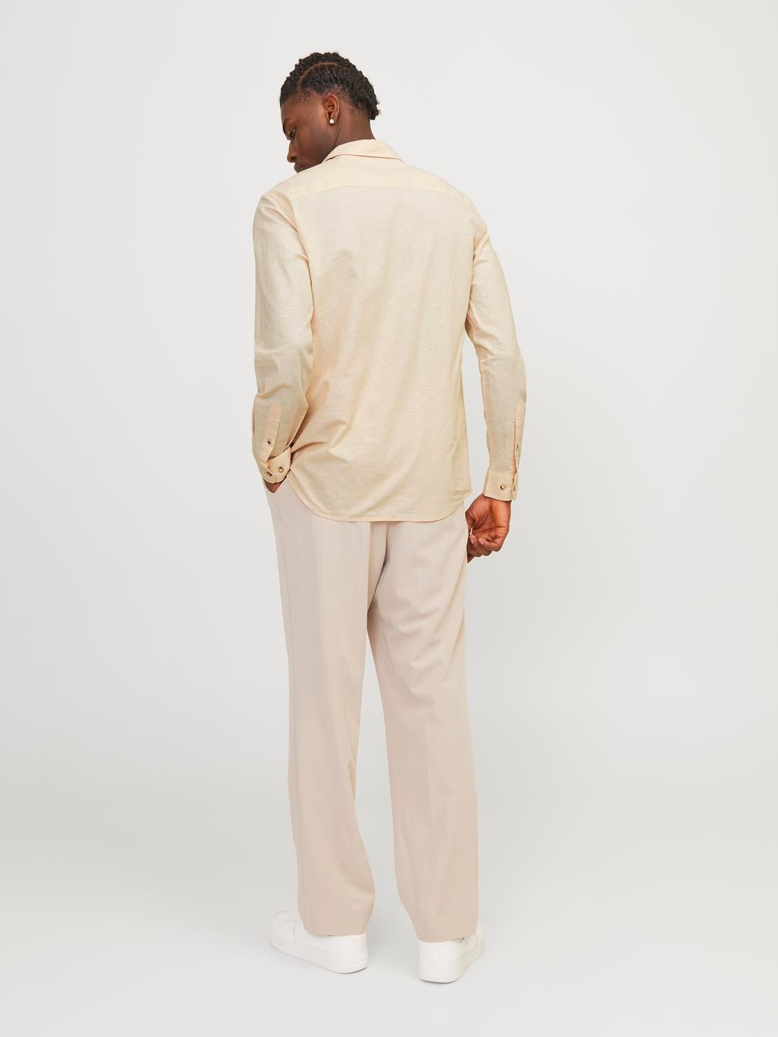 Jack & Jones Langarmhemd »JJESUMMER LINEN BLEND SHIRT LS SN«