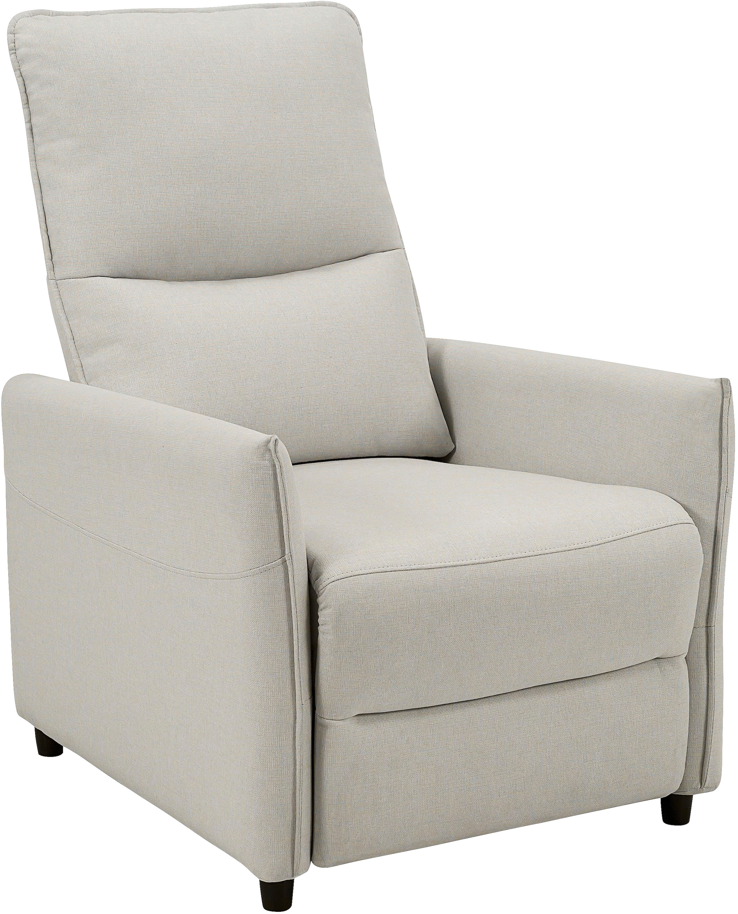 INOSIGN Relaxsessel »CURRIE, mit Liegefunktion, Webstoff-Bezug, Federkern,«, Ruhe-Sessel, Lese-Sessel, TV-Sessel