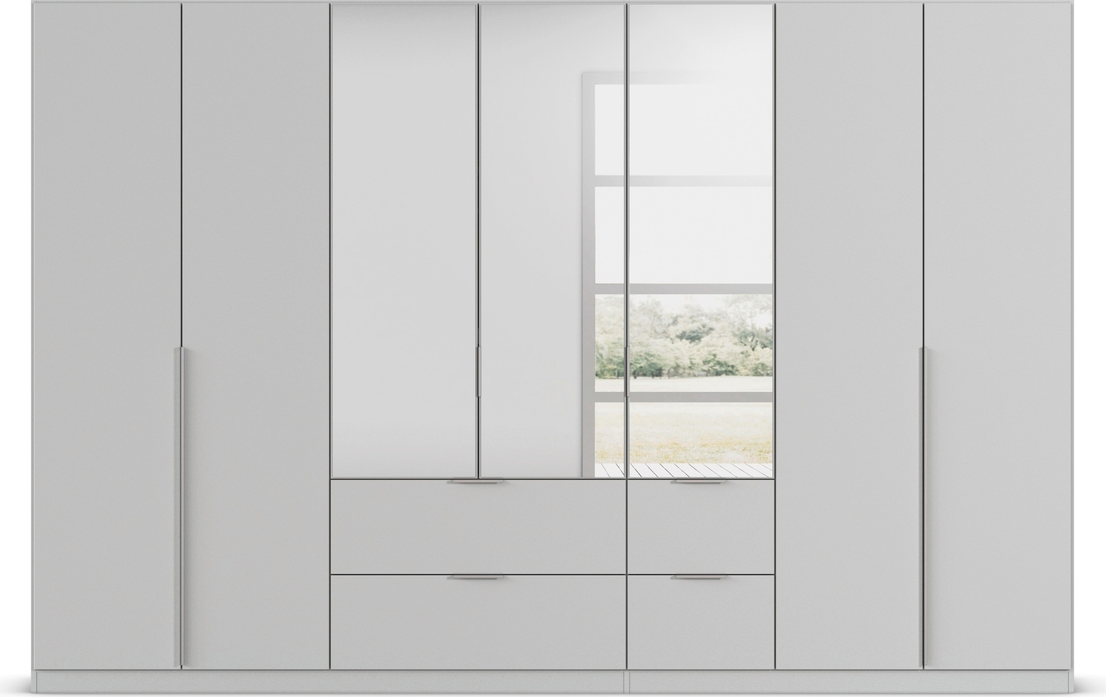 rauch Drehtürenschrank »Kleiderschrank Schrank Garderobe AGORDO mit Dekor- oder Hochglanzfront«, (in zwei Griff-Farben mit Dekor- oder Hochglanzfront), mit Außenschubkästen, in 6 Breiten und 2 Höhen MADE IN GERMANY