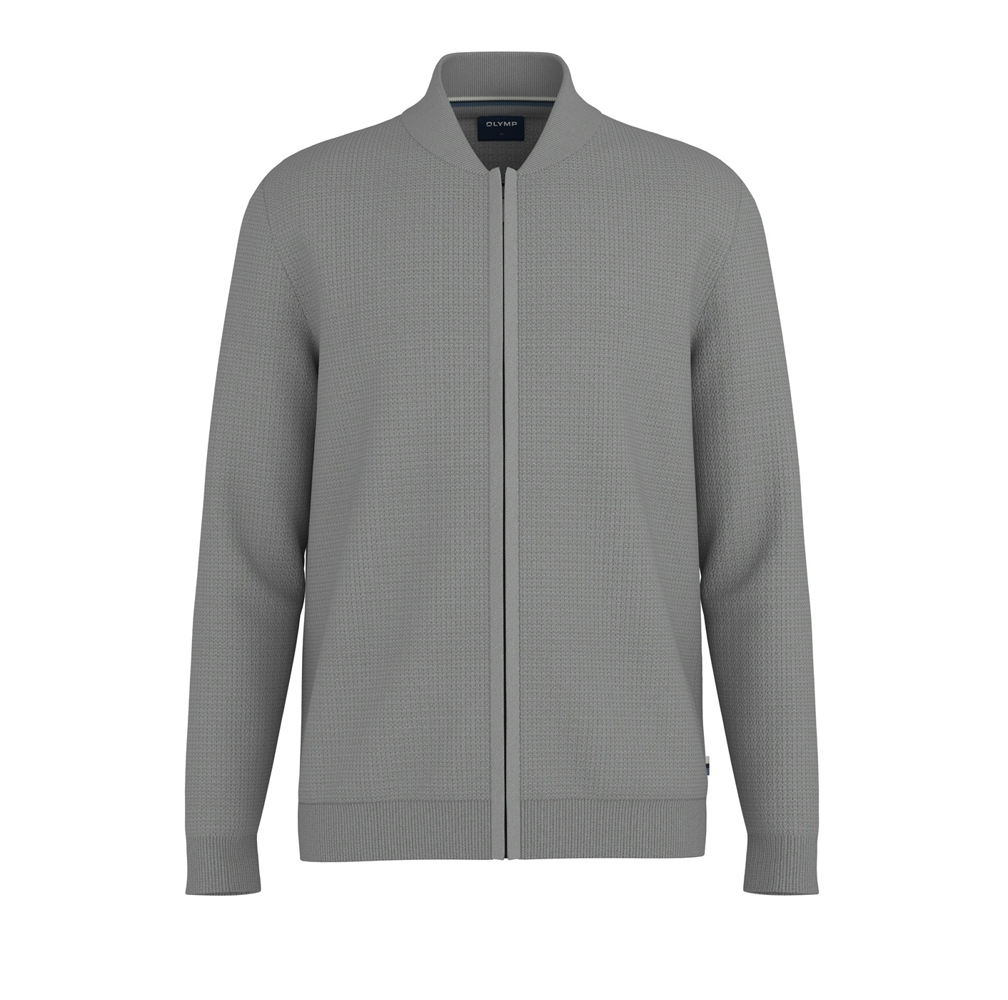 OLYMP Cardigan »Casual« Baumwollmix, Rippkragen, Regular Fit