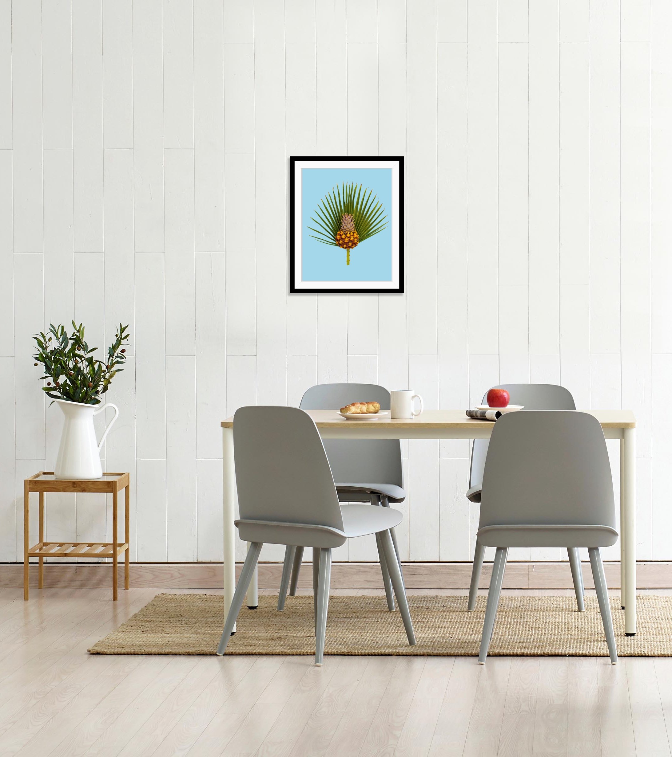 queence Bild »Diana«, Obst-Obst Bilder-Kunst-Ananas-Stechpalmen-Palmen, HD günstig online kaufen