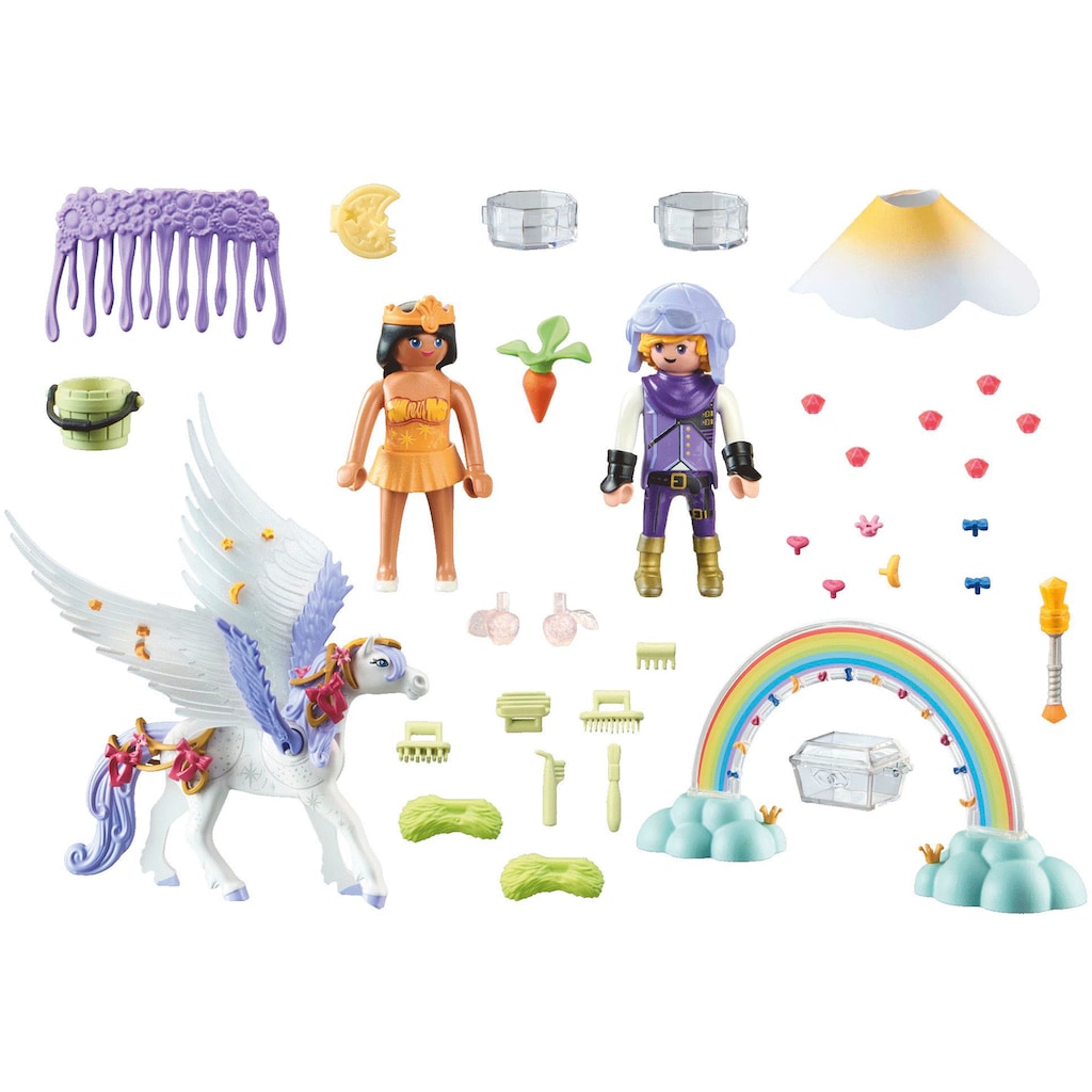 Playmobil® Konstruktions-Spielset »Himmlischer Pegasus mit Regenbogen (71361), Princess Magic«, (85 St.)