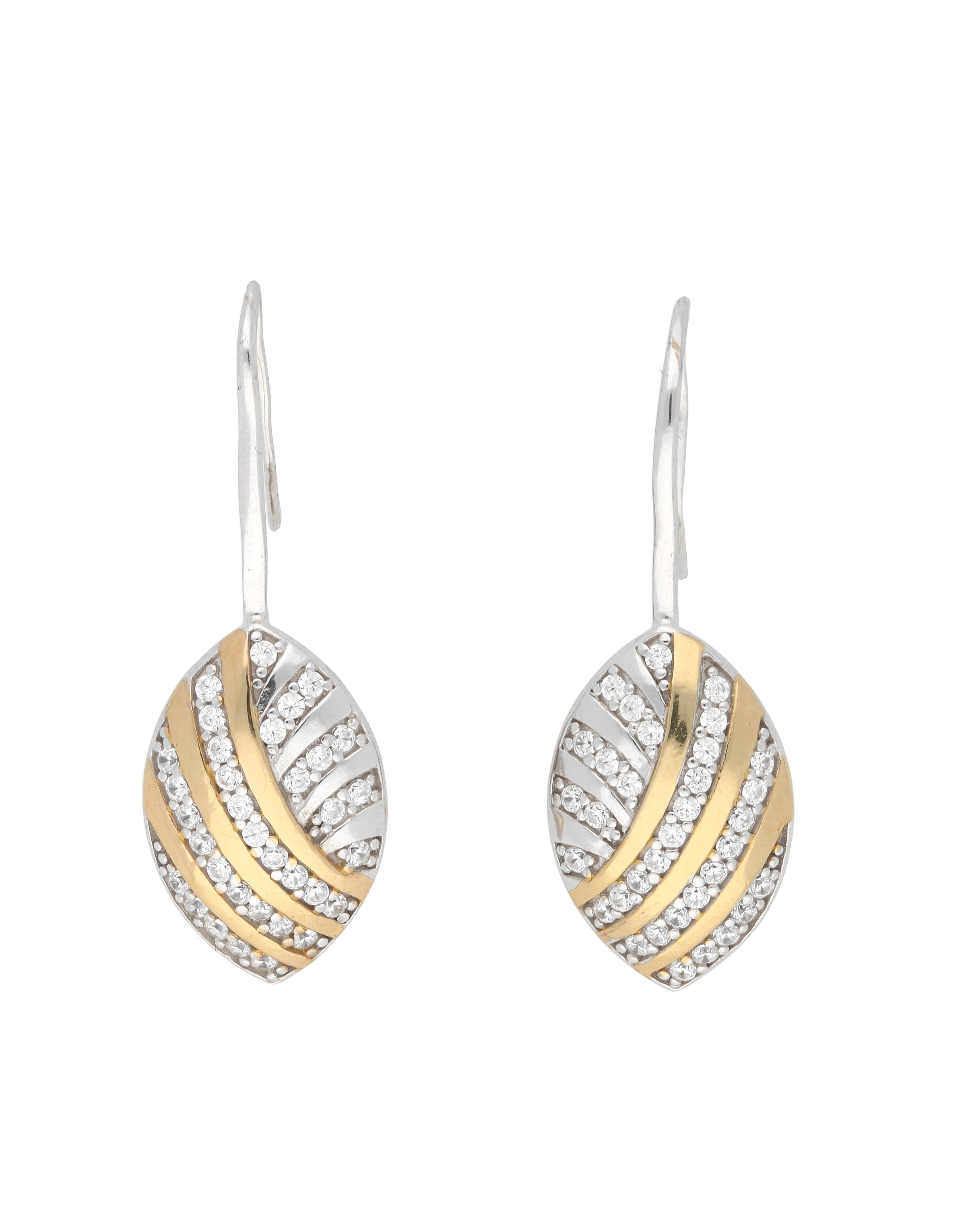 VIVANCE Paar Ohrhänger »Bicolor« Silber 925 klassische und elegante Ohrhänger