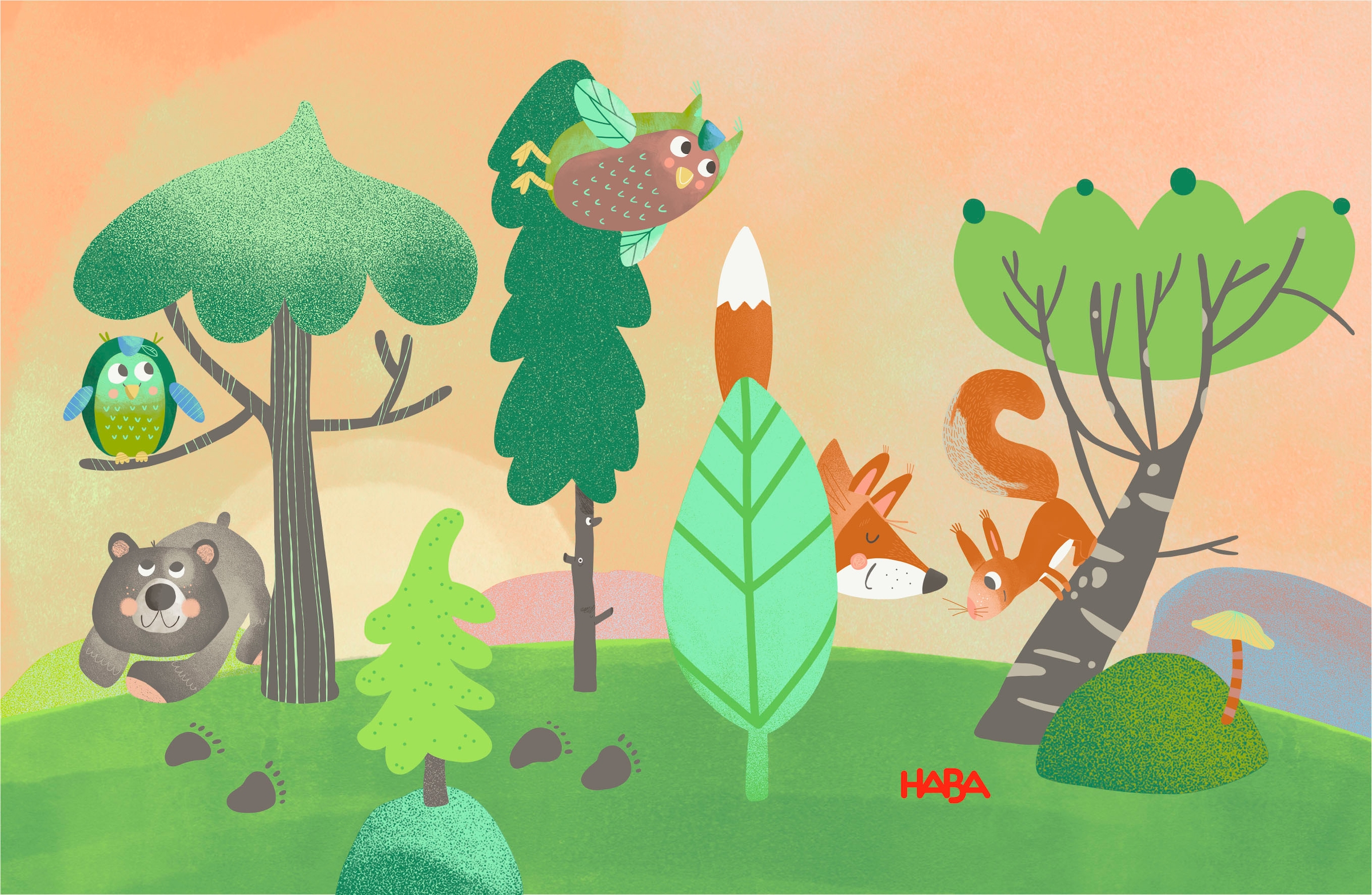 Haba Puzzle »6 erste Puzzles Waldtiere«, (18 tlg.)