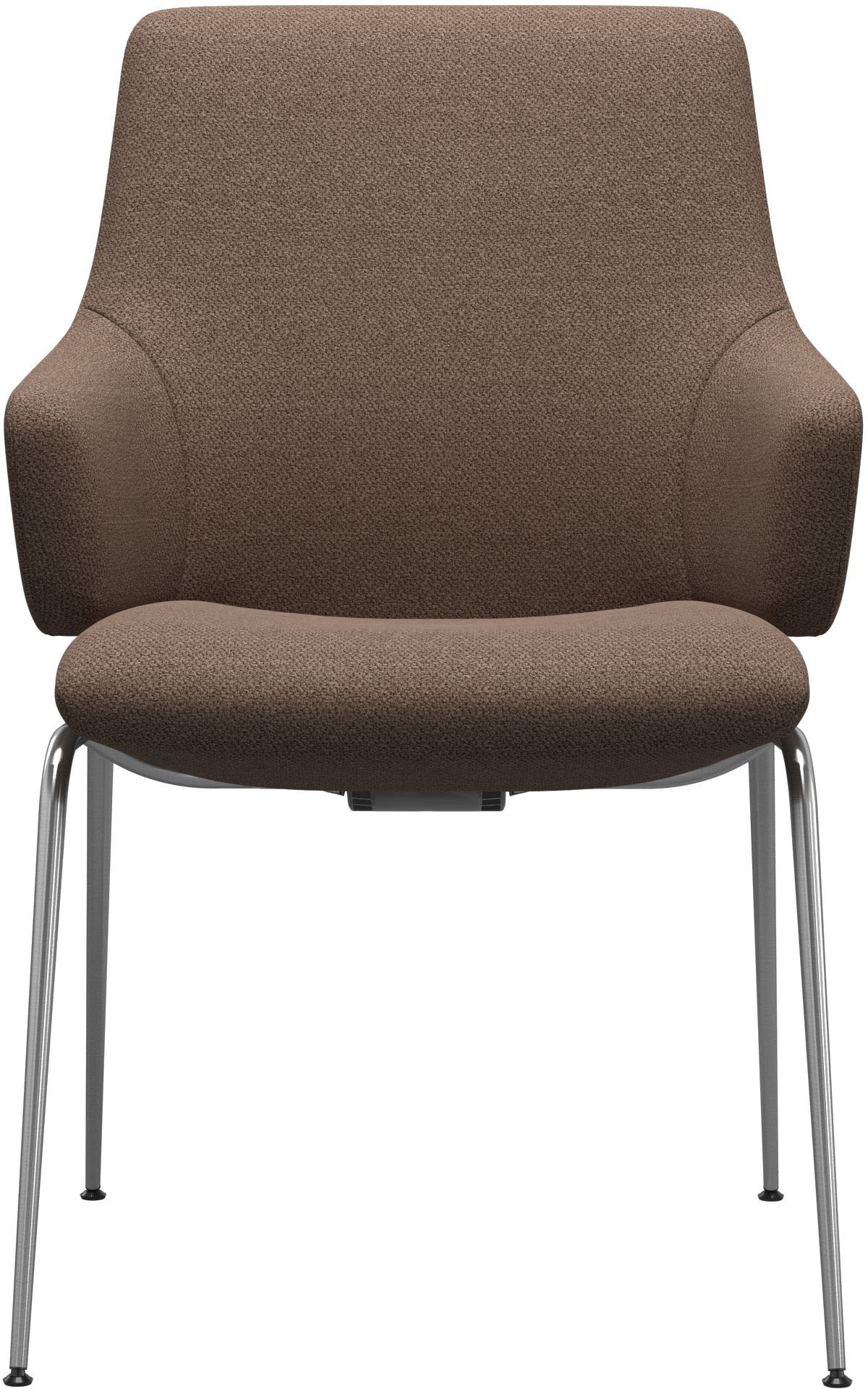 Stressless® Polsterstuhl »Laurel«, ROHLEDER Stoff Q2 FARON, Low Back mit Armlehne, Größe L, mit Beinen aus Stahl in Schwarz matt