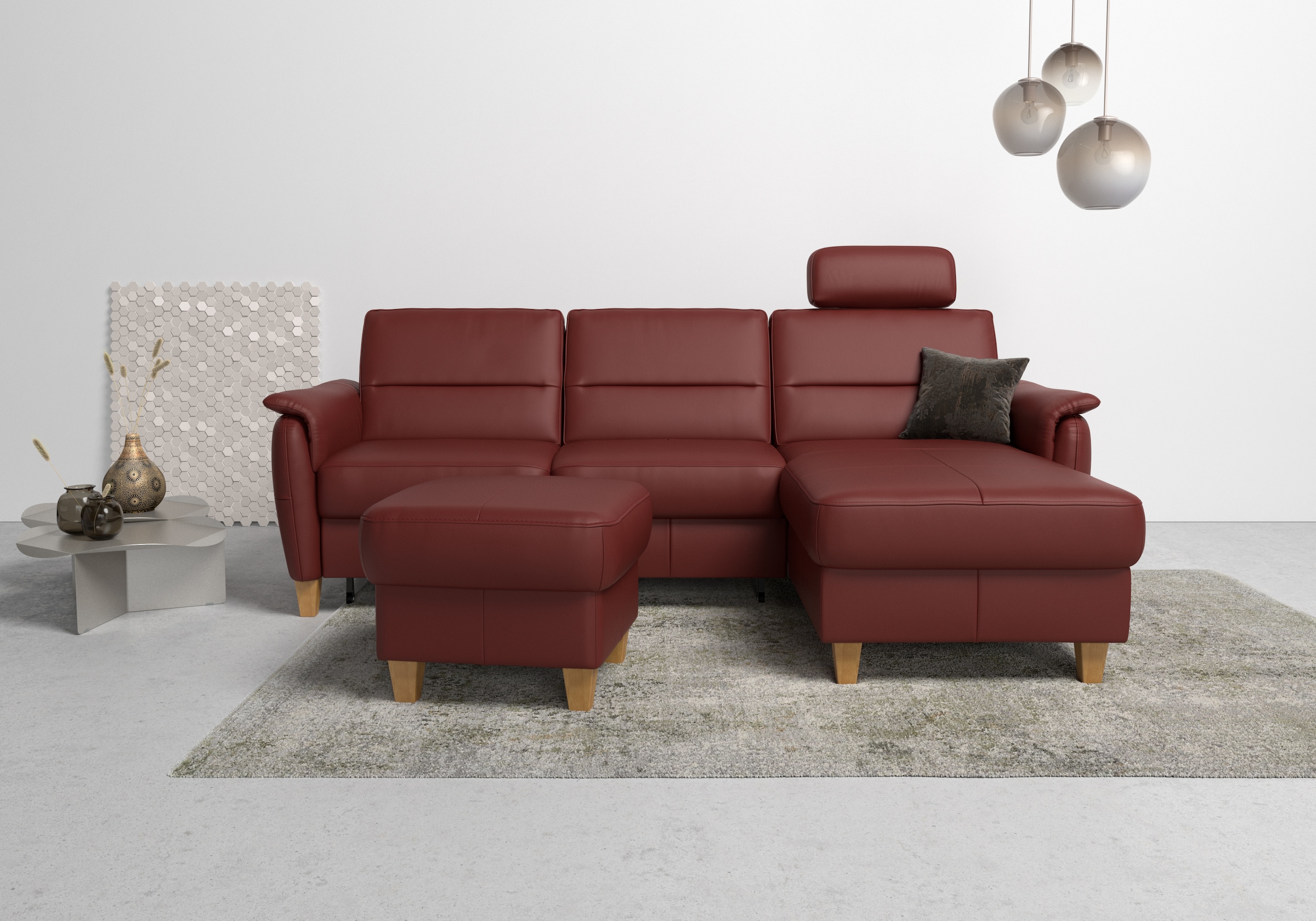Home affaire Ecksofa »Palmera L-Form«, Federkern, wahlweise mit Bettfunktion und mit/ohne Bettkasten