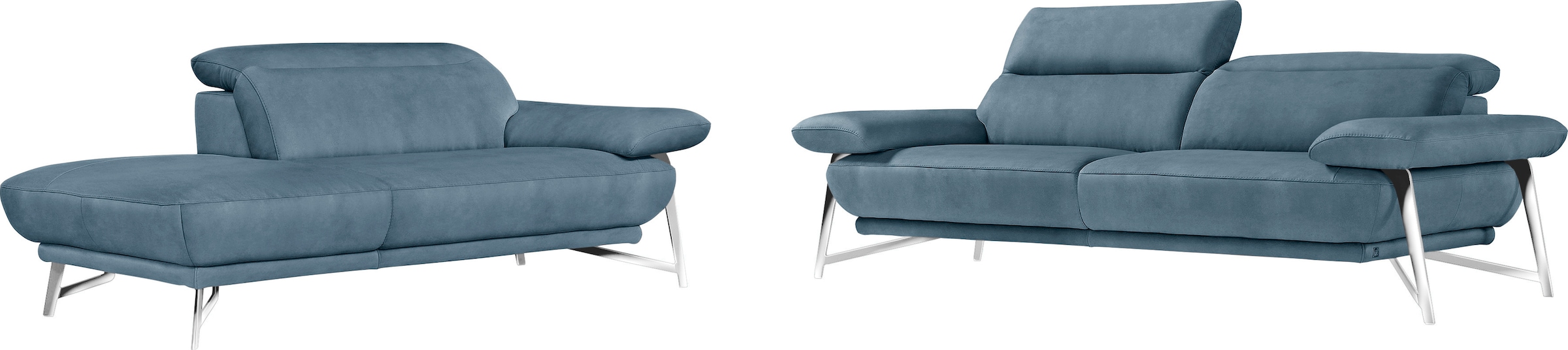 Egoitaliano Sofa »Anais, erstklassiger Sitzkomfort, Fußfarbe chrom«, Set, K günstig online kaufen