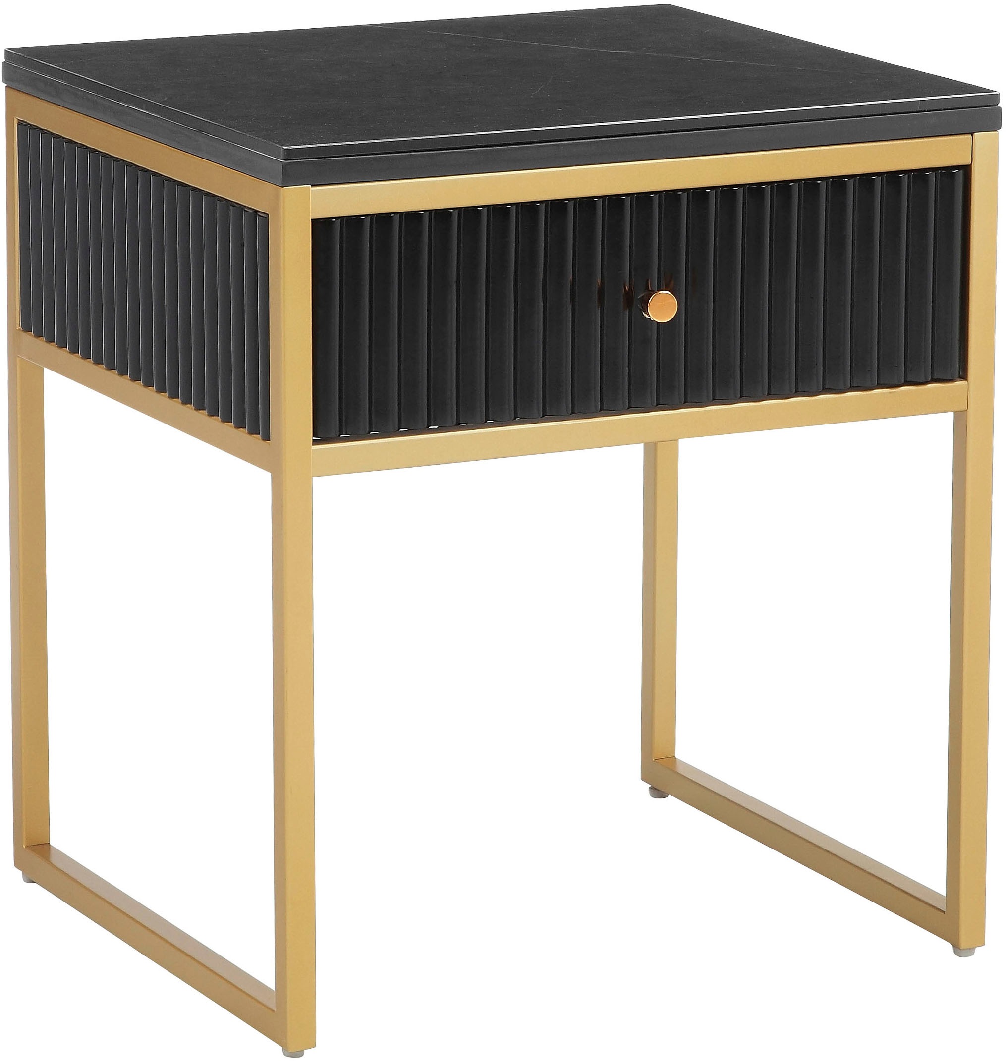 Leonique Beistelltisch »Fleuriss« Keramikplatte, goldene Beine, FSC-zertifi günstig online kaufen