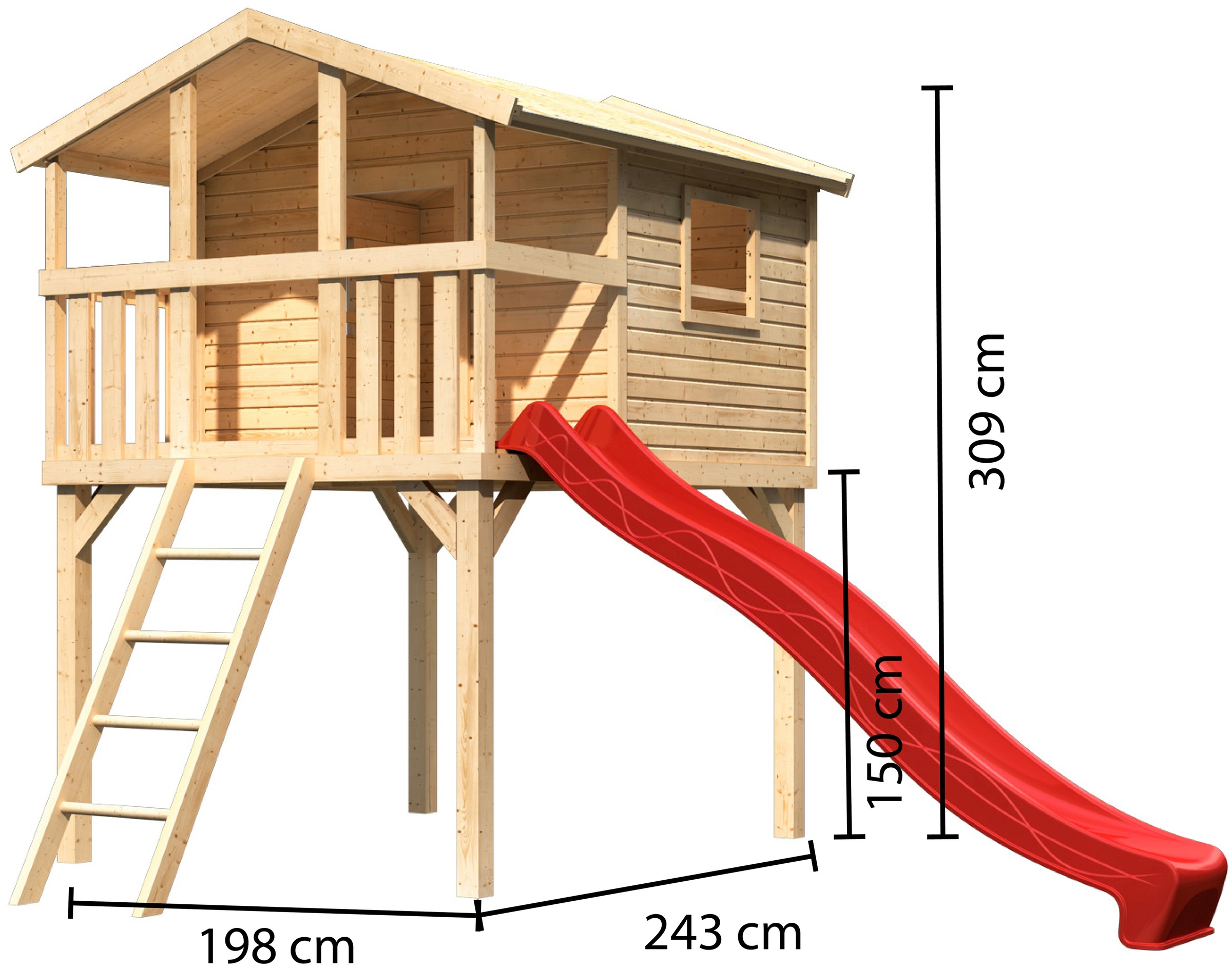 KONIFERA Spielturm »Unfug«, BxTxH: 198x244x309 cm