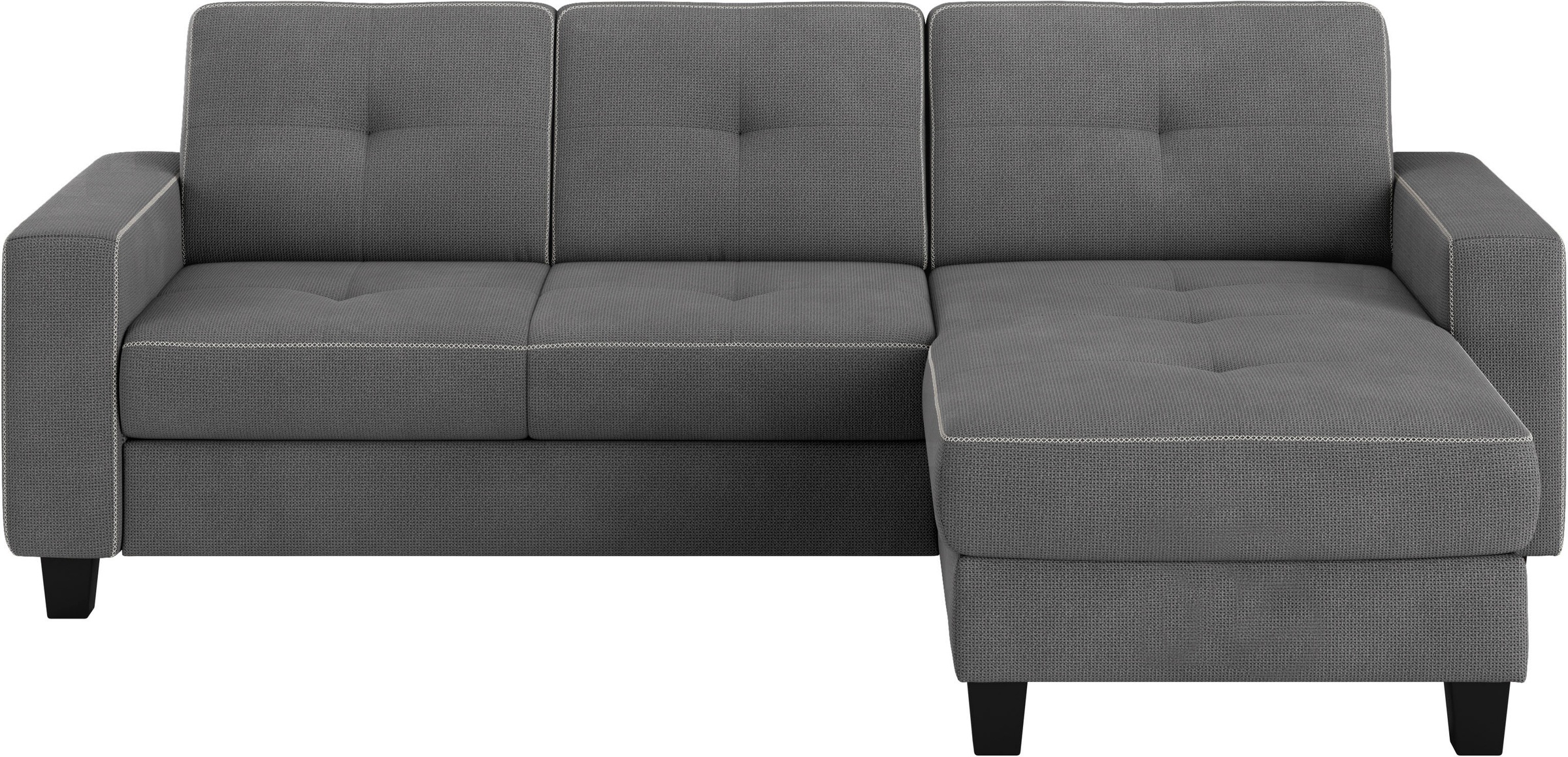 Places of Style Ecksofa »Varese L-Form«, Kreuznaht in beige günstig online kaufen