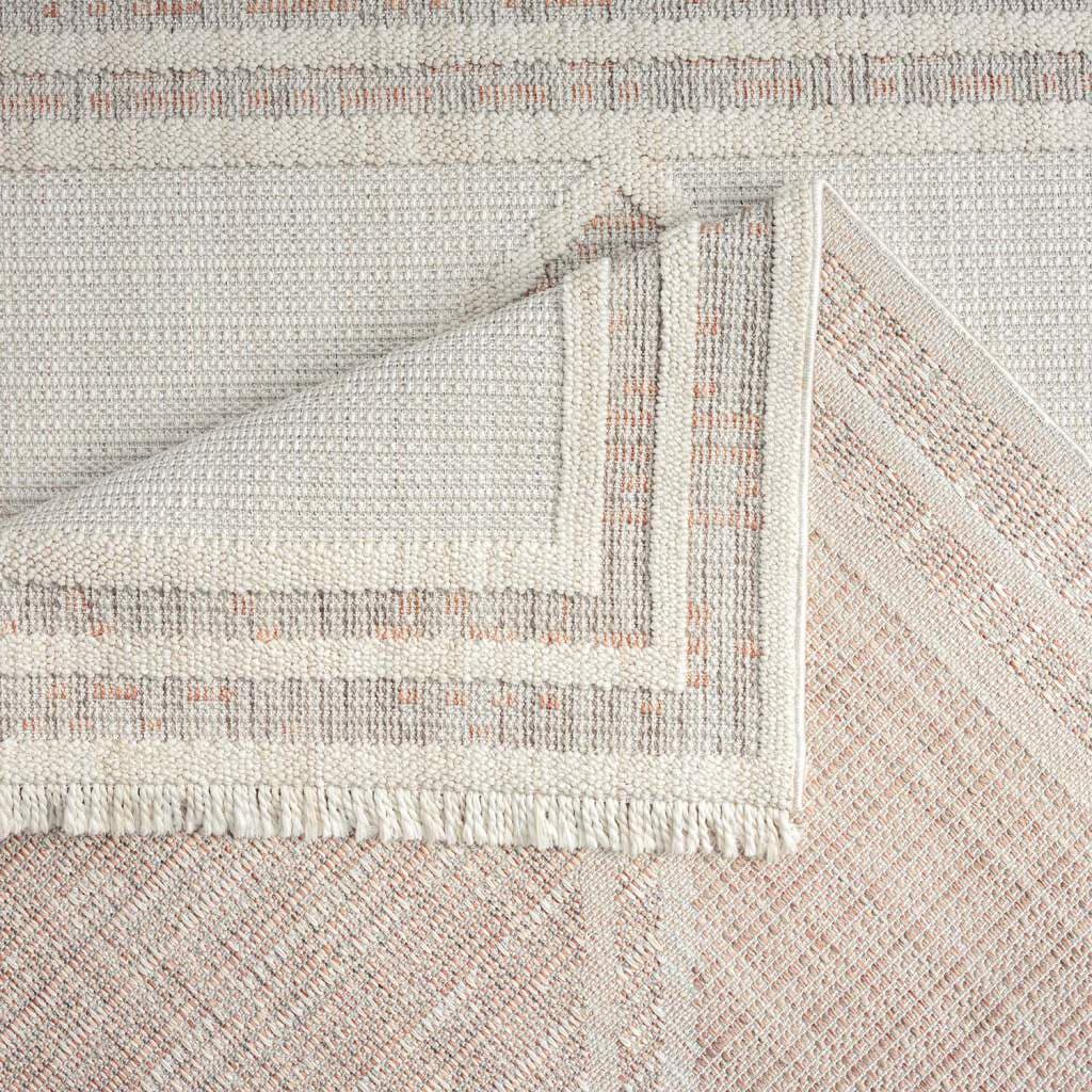 Carpet City Teppich »LINDO 8853«, rechteckig, 11 mm Höhe, Kurzflor, Hochtief-Muster/ 3D-Effekt, Fransen, Boho-Stil, Wohnzimmer