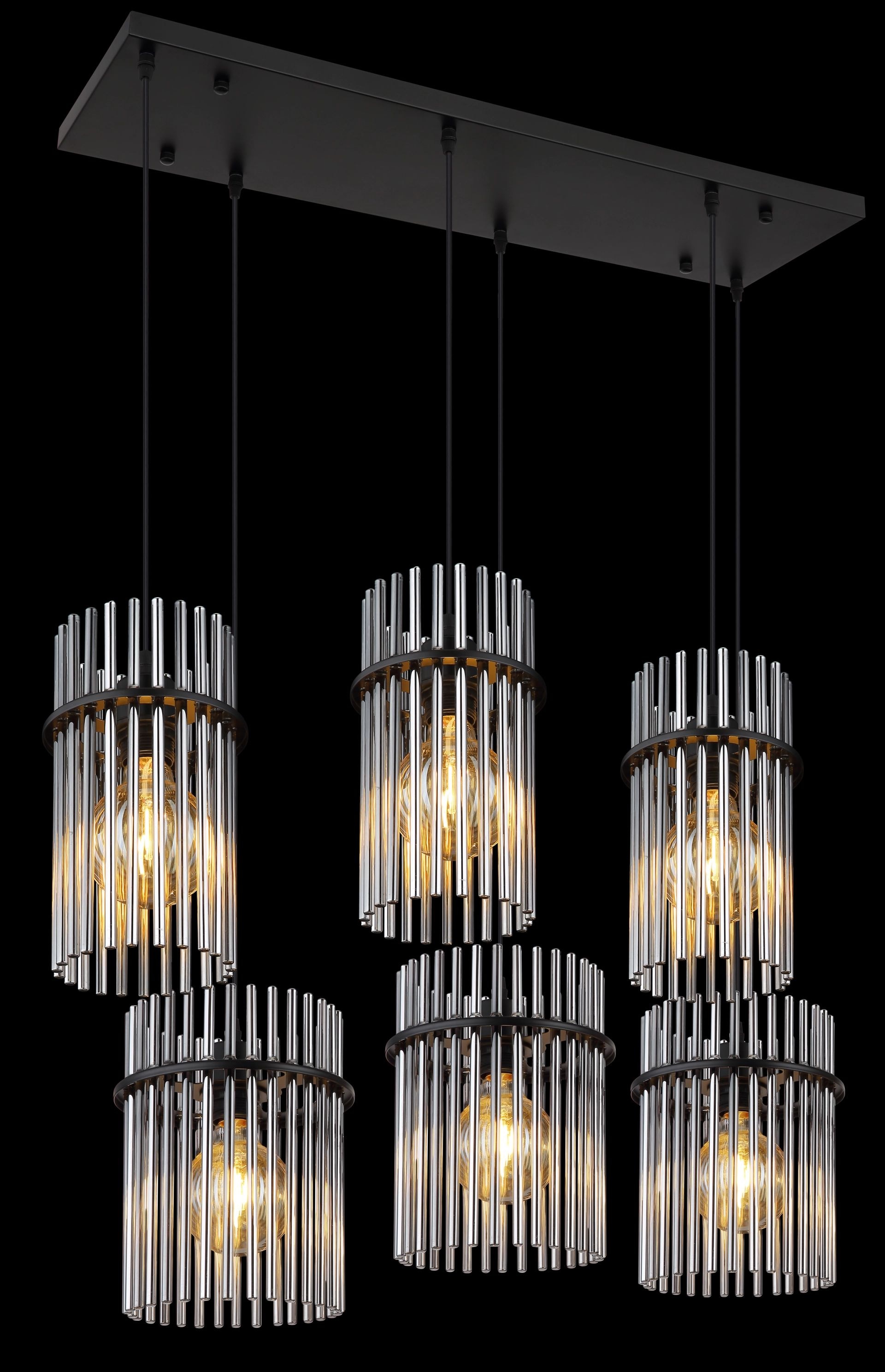 GLOBO LIGHTING Pendelleuchte »GORLEY« E27 1 Stk. Design Glasstäbe, Deckenlampe, Wohnzimmer, Esszimmer, Hängelampe