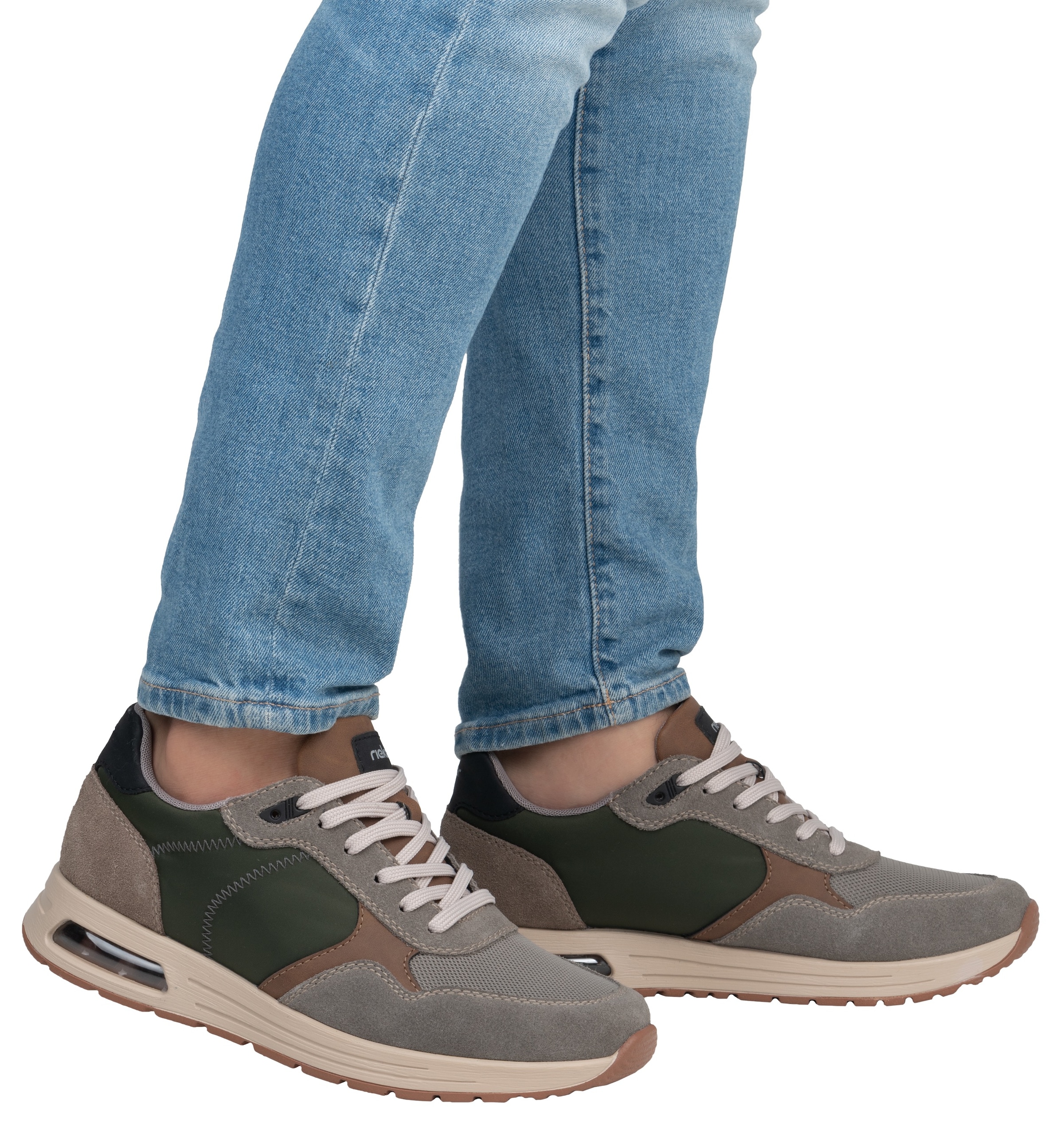 Rieker Sneaker, Schnürschuh, Halbschuh, Freizeitschuh mit gepolstertem Schaftrand