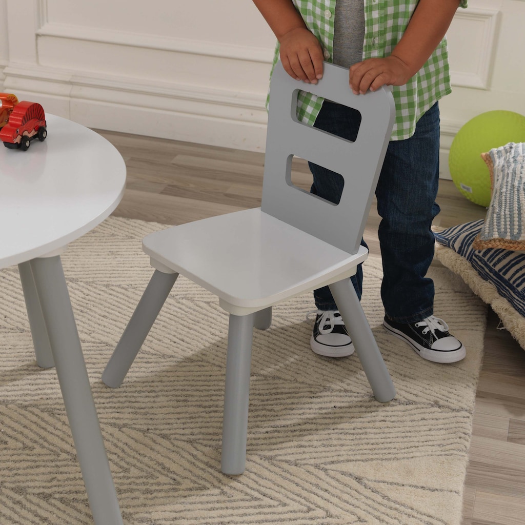 KidKraft® Kindersitzgruppe »Tisch mit Netzkörbchen und 2 Stühlen«, (3 tlg.)