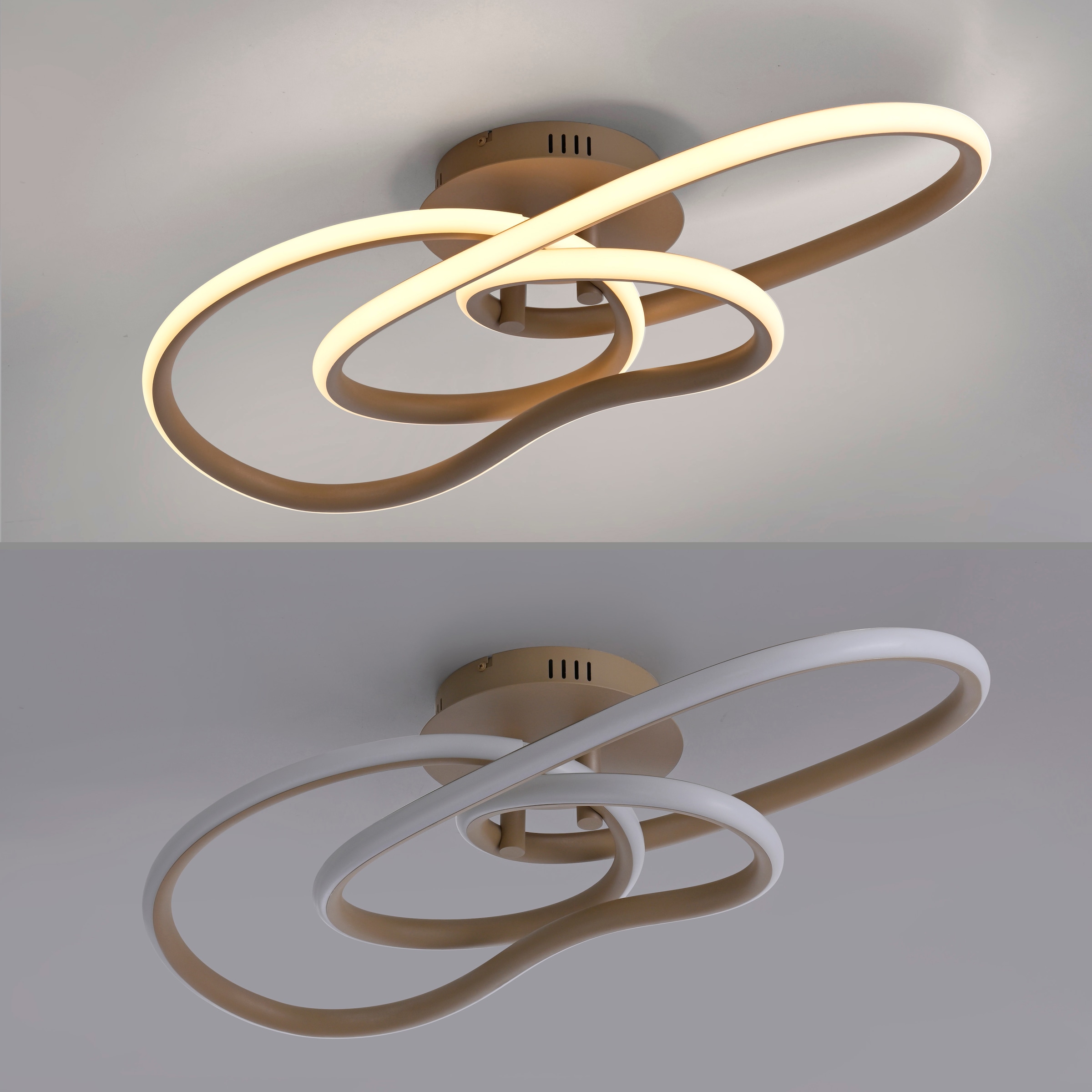 Paul Neuhaus LED Deckenleuchte »TWIST« LED-Board 1 Stk. Warmweiß Stufenlos dimmbar über Lichtschalter, Memoryfunktion