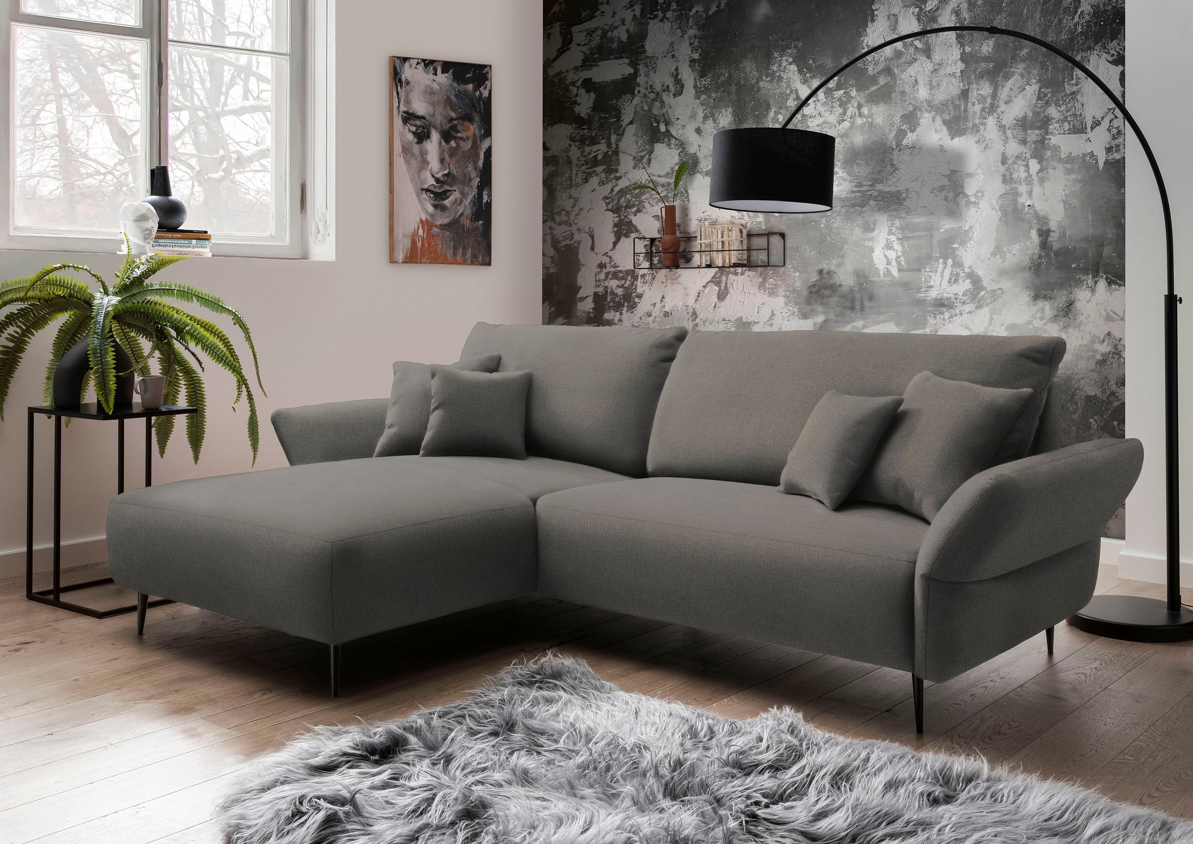 INOSIGN Ecksofa »Amarena L-Form«, inklusive Armlehnenverstellfunktion, 4x Z günstig online kaufen