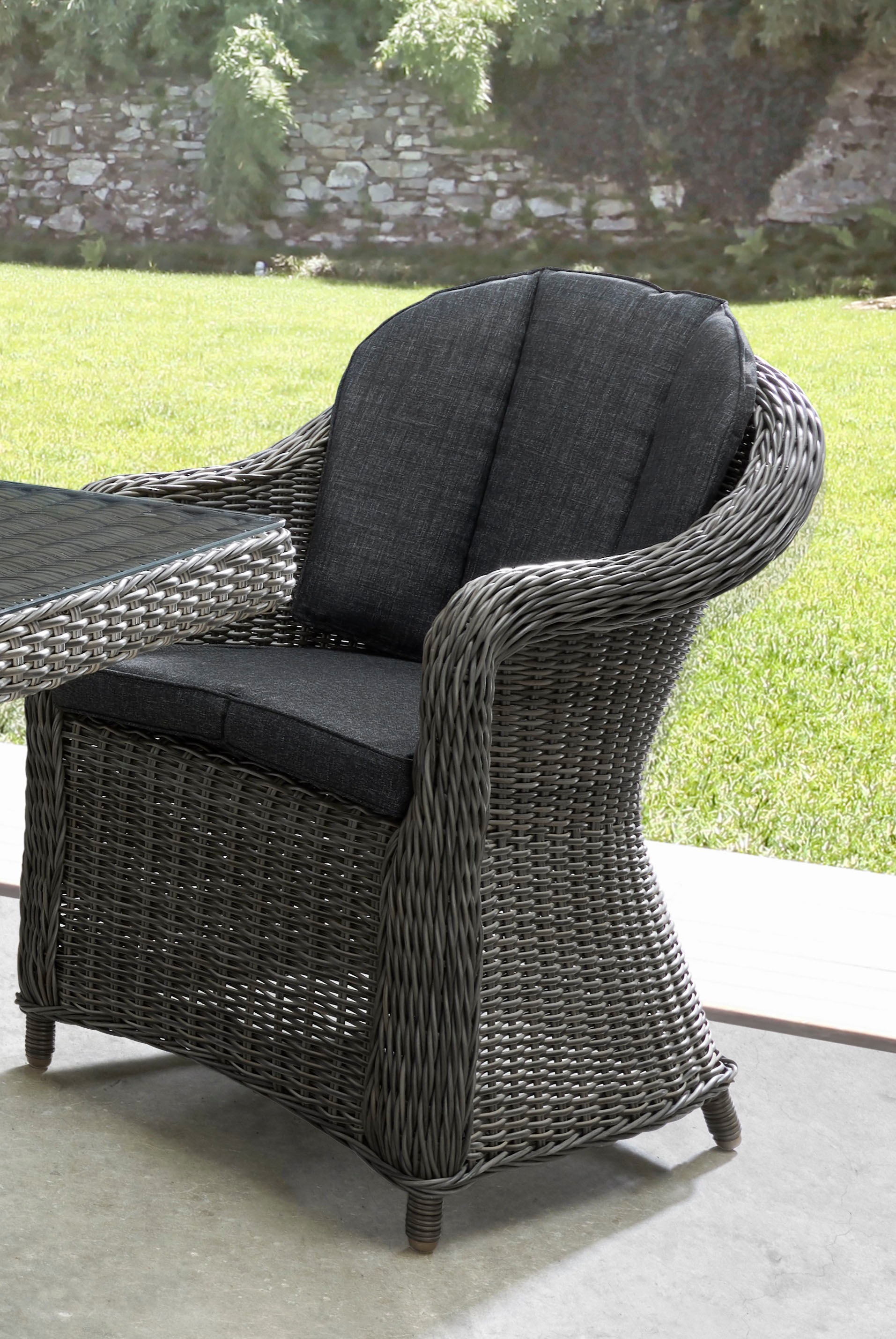 Destiny Garten-Essgruppe »MALAGA LUNA« Set, 13 Stk. tlg. Polyrattan, 4 Sess günstig online kaufen