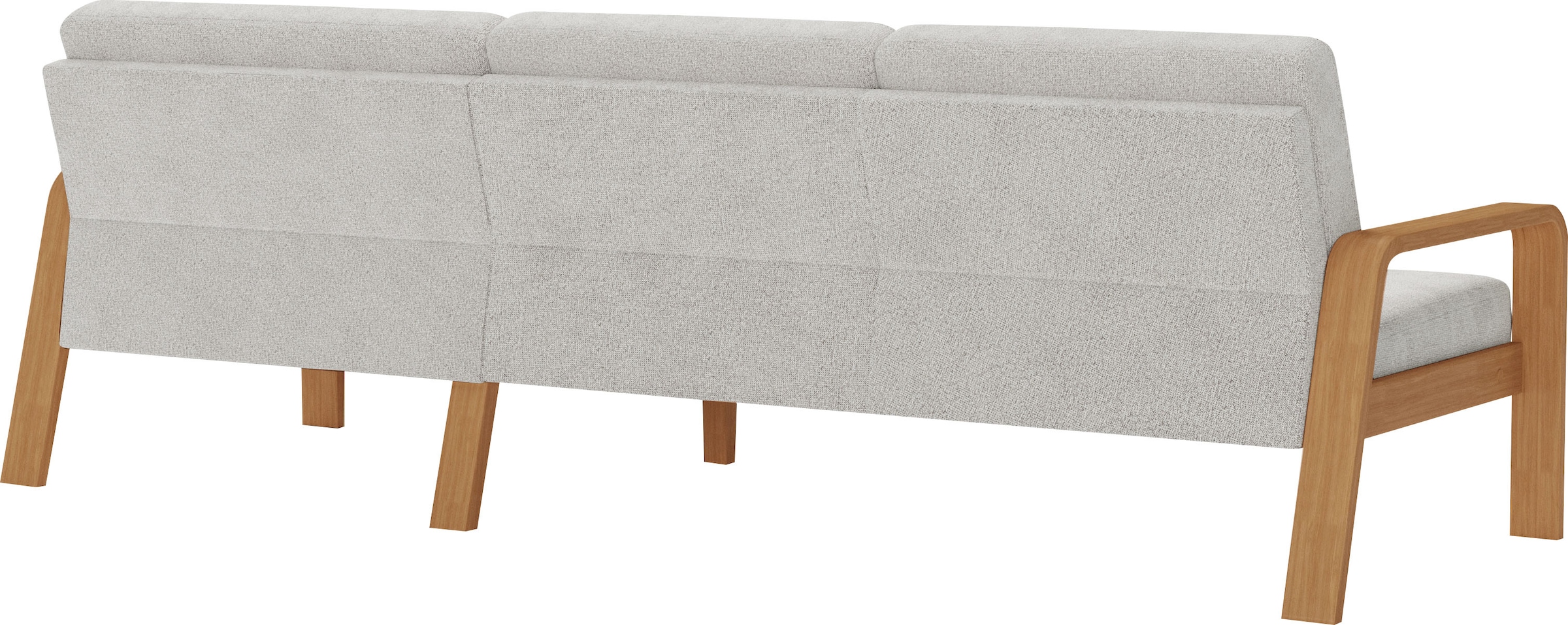 sit&more Ecksofa »Kolding L-Form«, Armlehnen aus eichefarbigem Buchenholz, verschiedene Bezüge und Farben