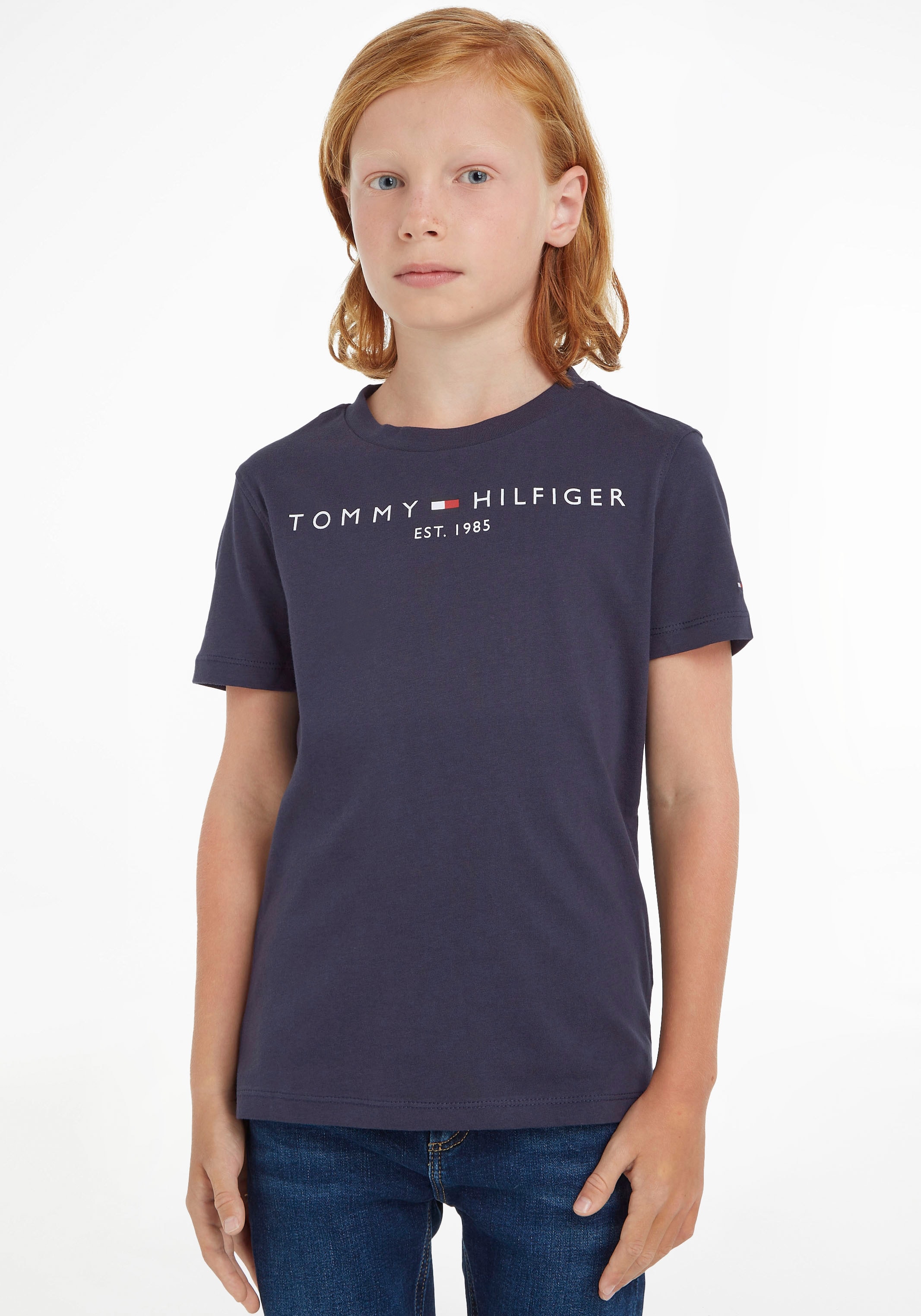 Kids Kinder und T-Shirt kaufen MiniMe,für »ESSENTIAL Tommy Hilfiger Junior TEE«, Mädchen online Jungen