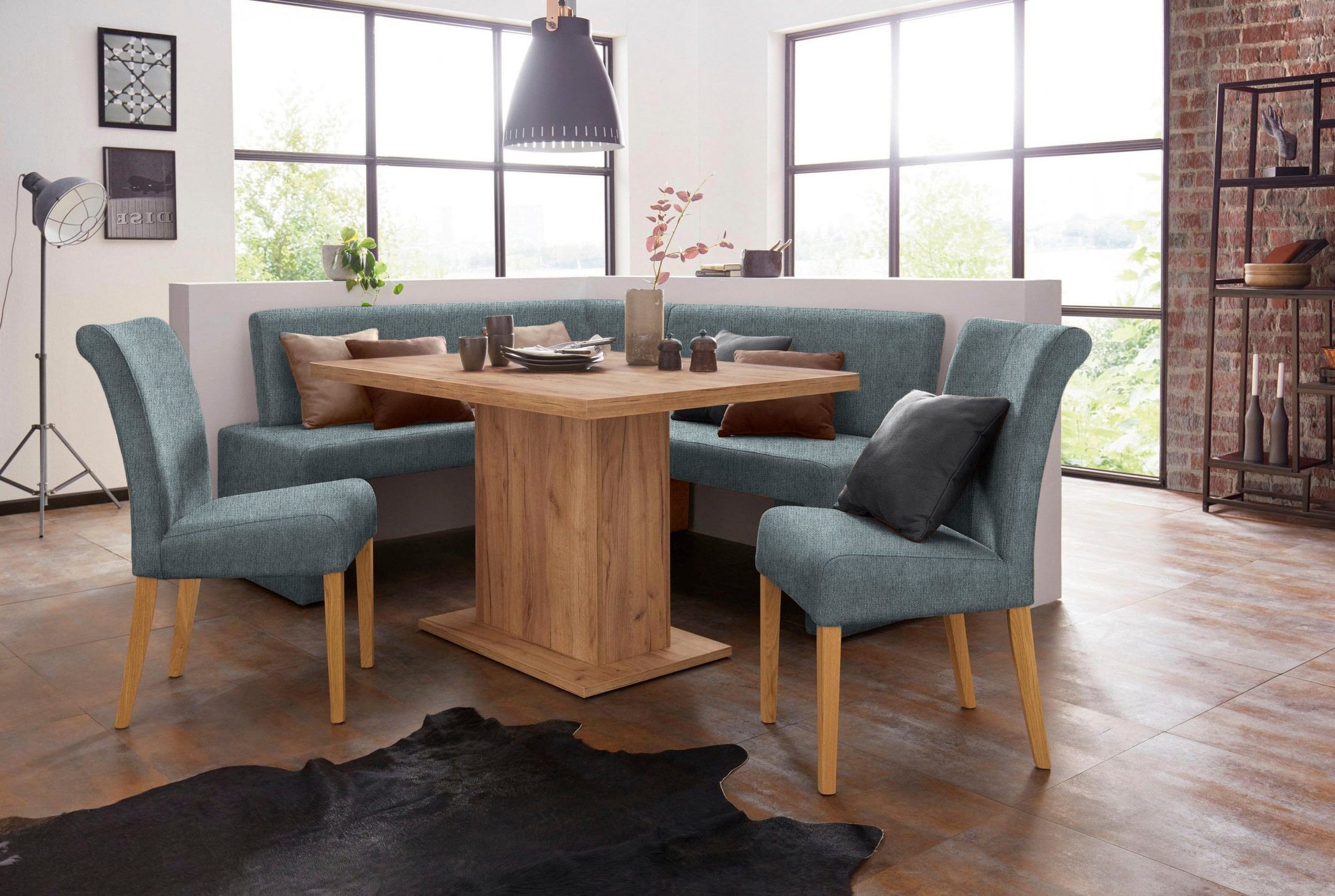 Home affaire 4-Fußstuhl »Barcelona« (Set) 2 Stk. Struktur grob Stuhlbeine a günstig online kaufen