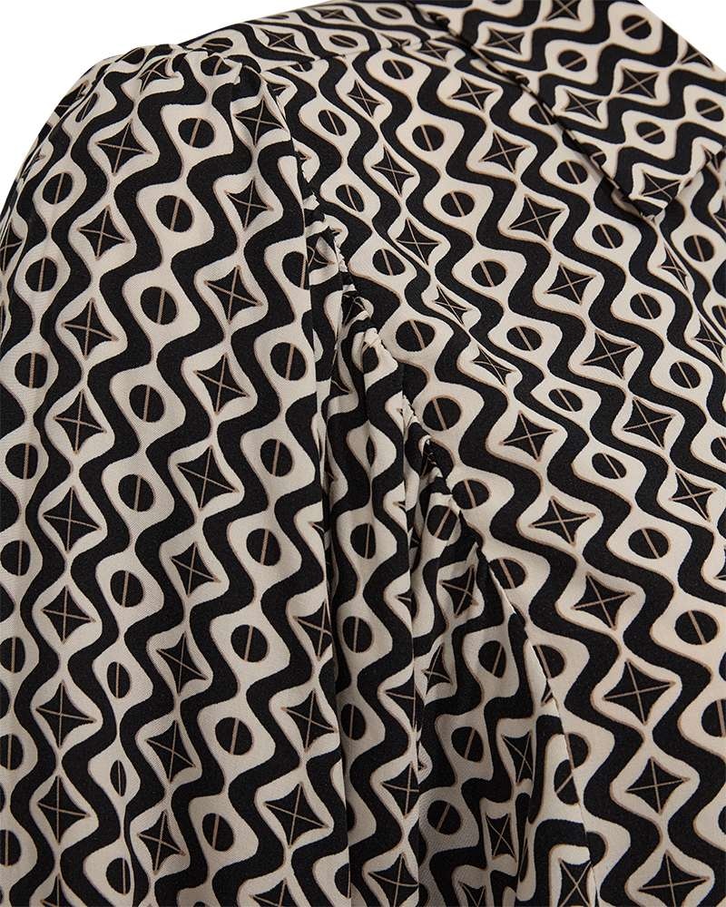 FREEQUENT Druckbluse »FQADNEY-SHIRT« gemustert mit 3/4- Ballonärmel
