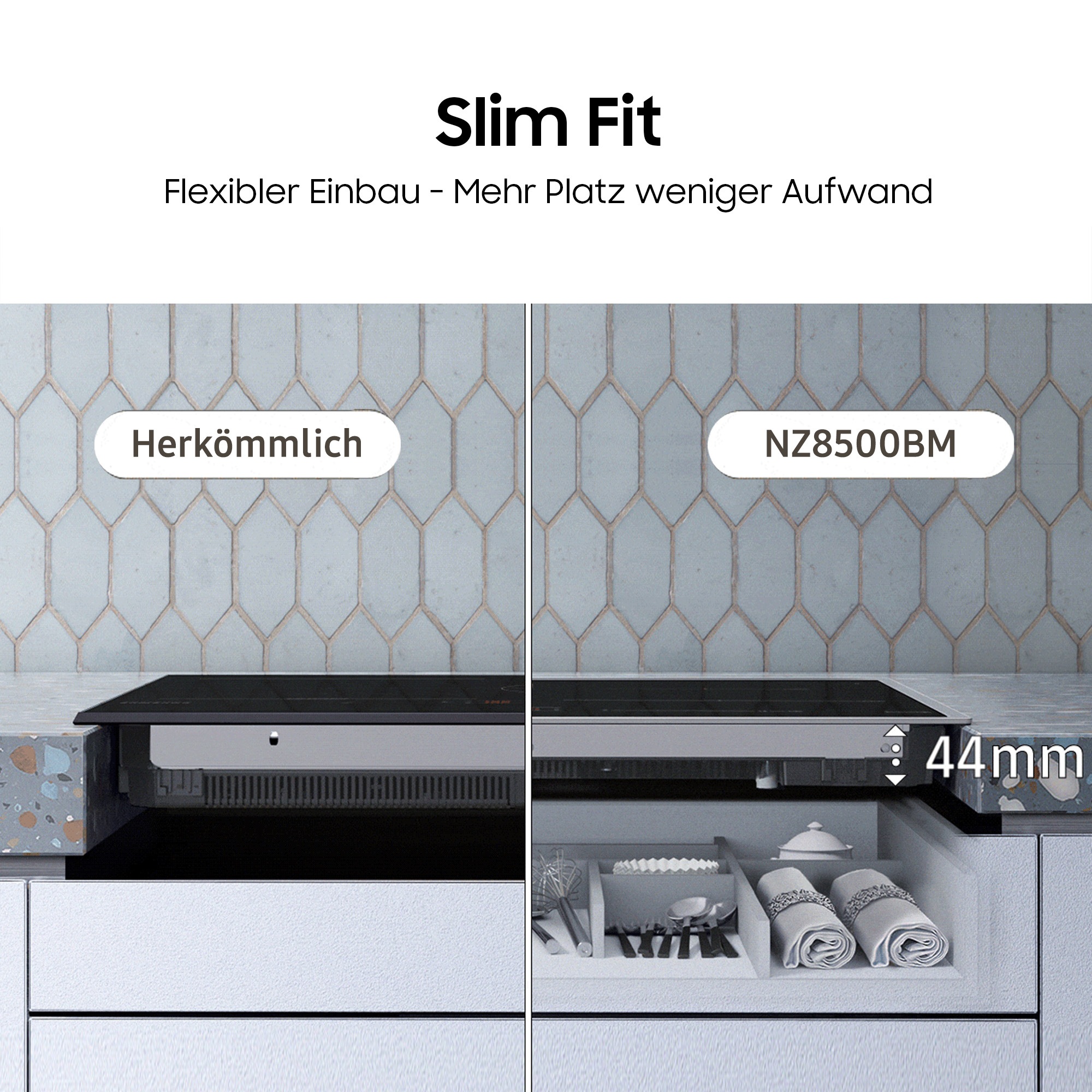 Samsung Flex-Induktions-Kochfeld »NZ64B5046JK/U1« Mehr Flexibilität und viel Platz deine Pfannen & Töpfe. Mit WiFi